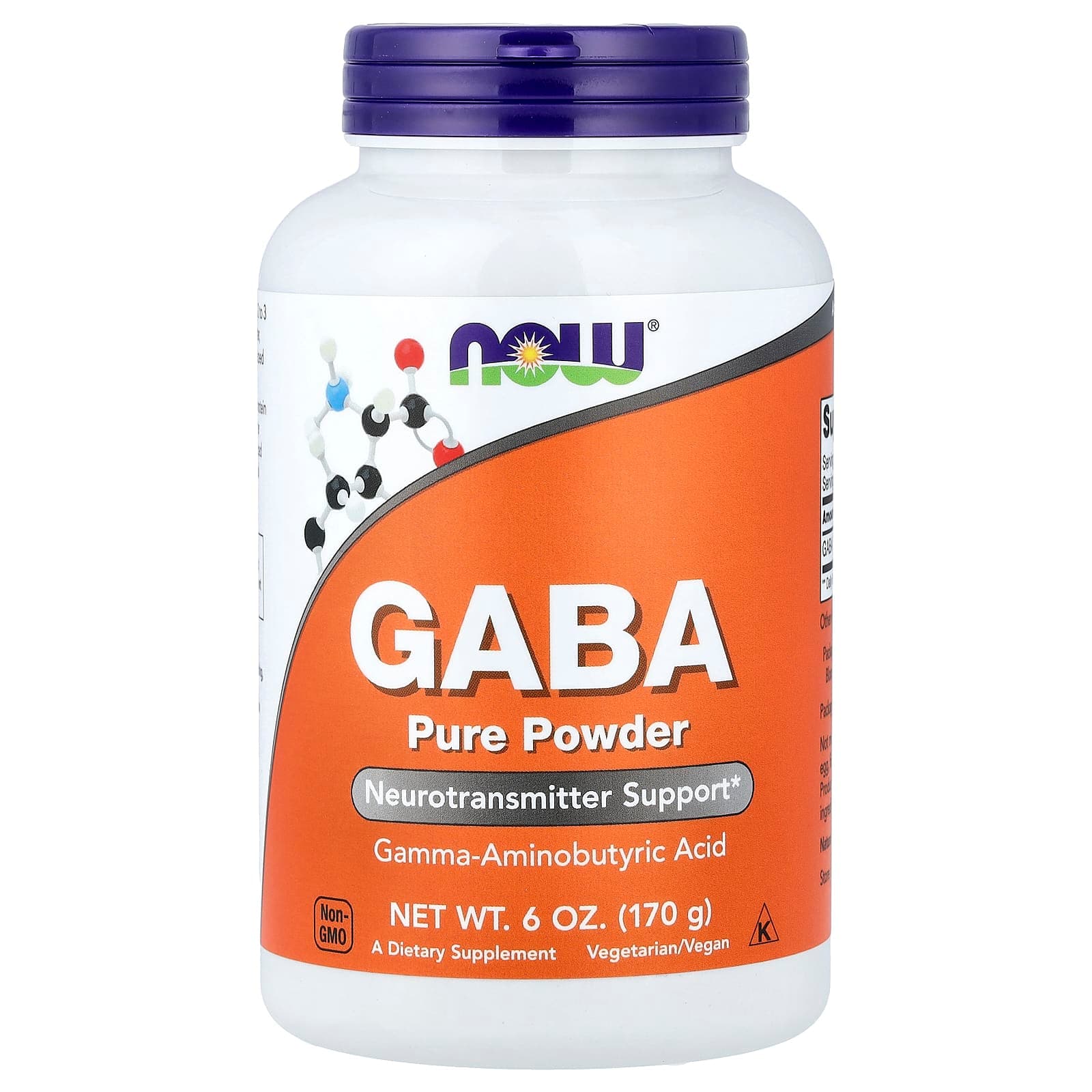 NOW Foods GABA Pure Powder – 170 g de NOW Foods