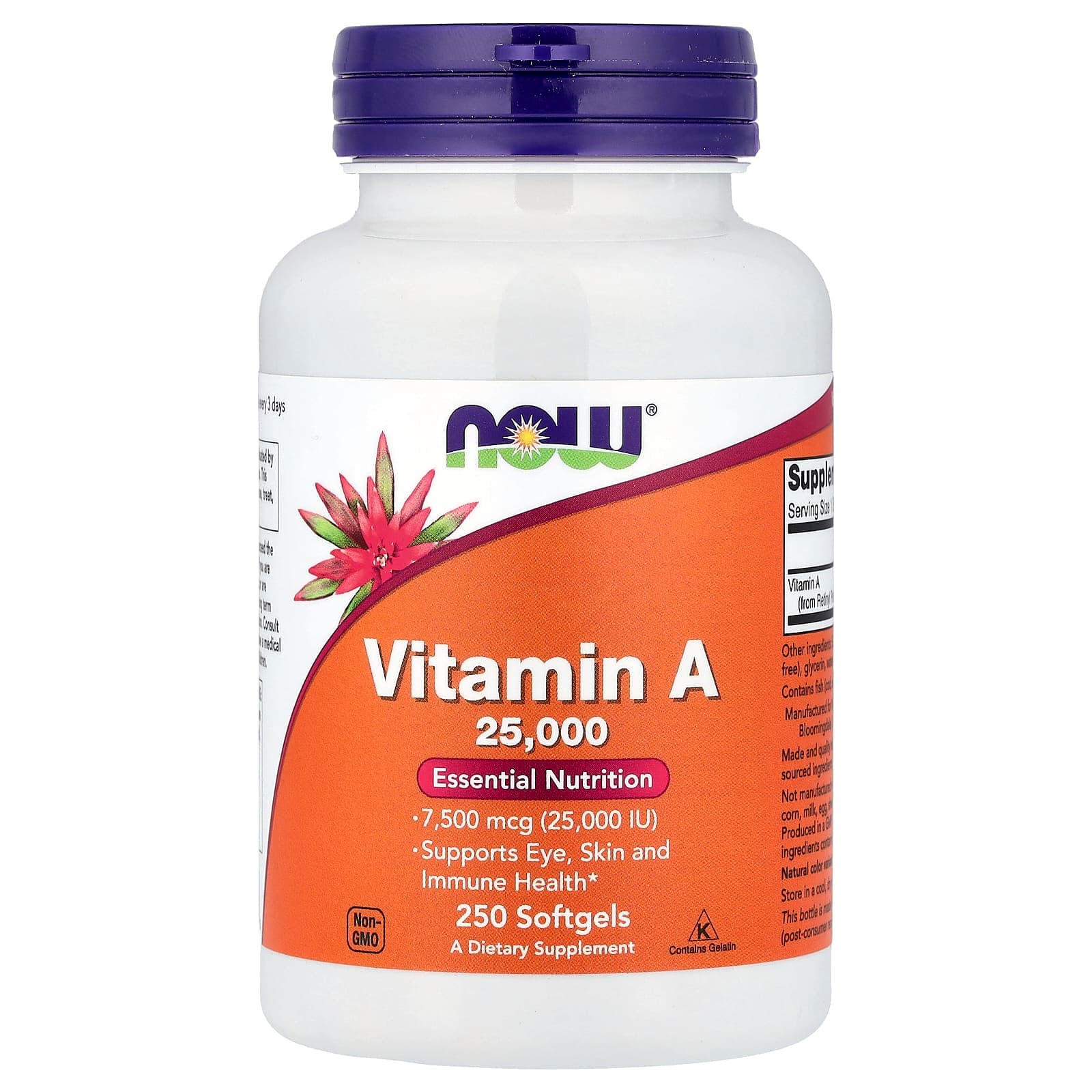 NOW Foods Vitamin A – 250 capsules molles de NOW Foods