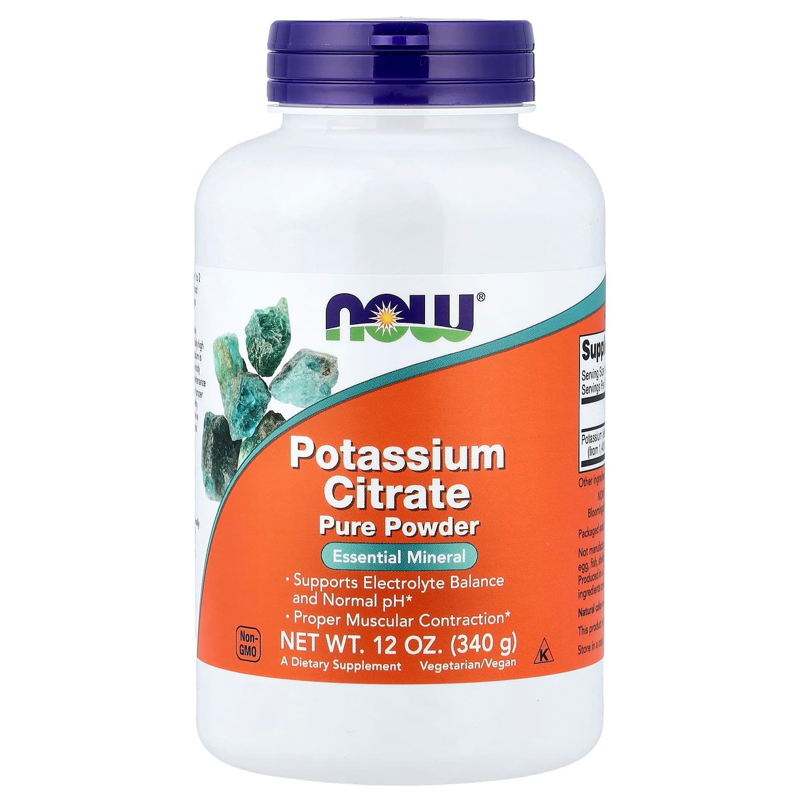 NOW Foods Potassium Citrate, Pure Powder – 340 g de NOW Foods