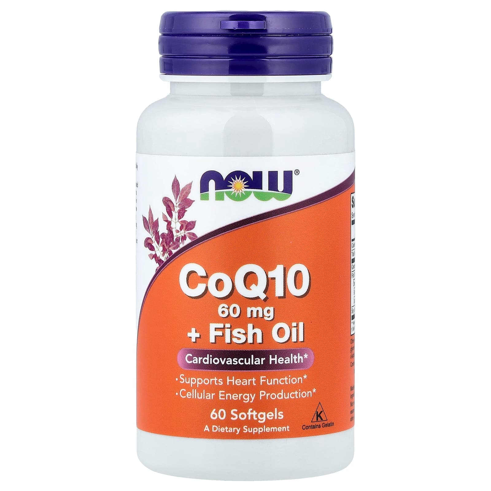 NOW Foods CoQ10 + Fish Oil – 60 capsules molles de NOW Foods