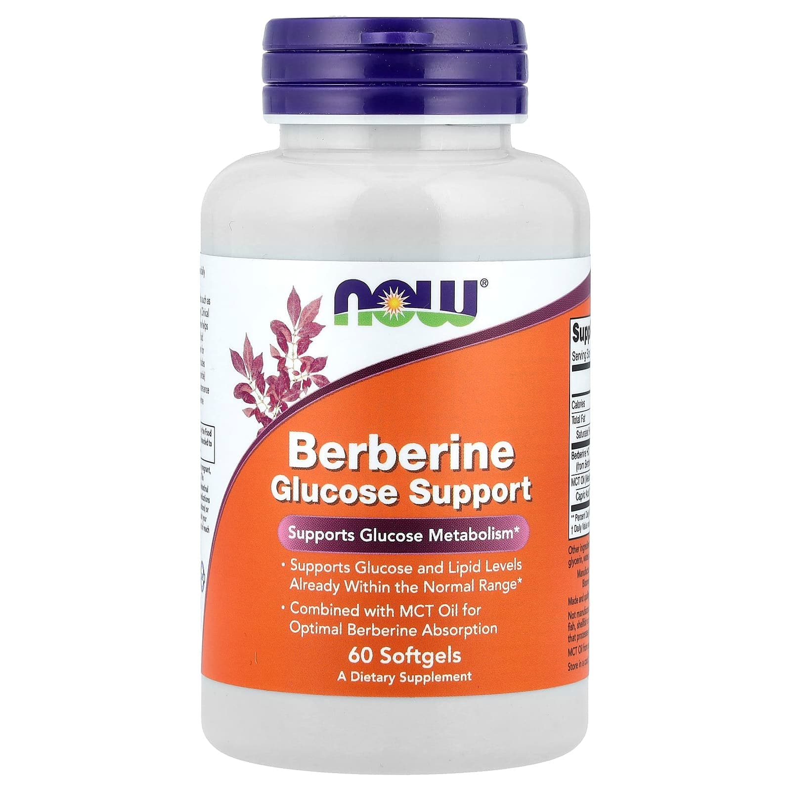 NOW Foods Berberine Glucose Support – 60 capsules molles de NOW Foods