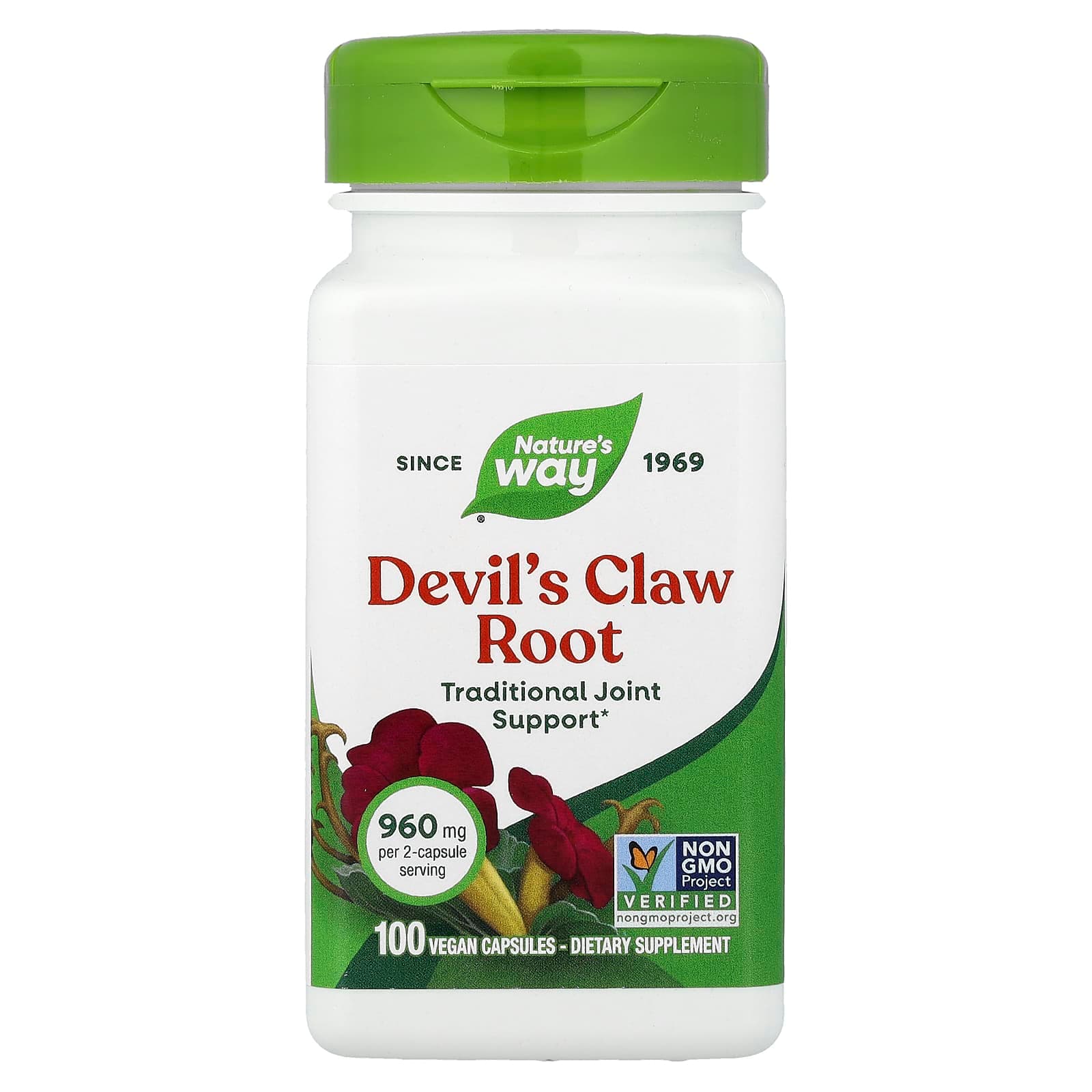 Nature's Way Devil's Claw Root – 100 gélules véganes de Nature's Way