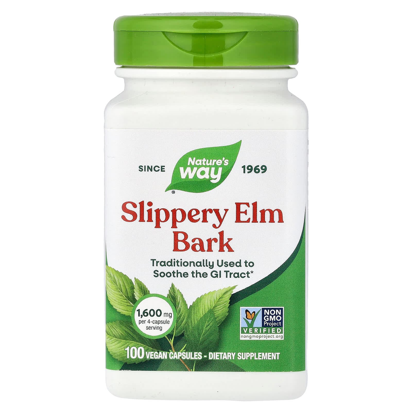 Nature's Way Slippery Elm Bark – 100 gélules véganes de Nature's Way