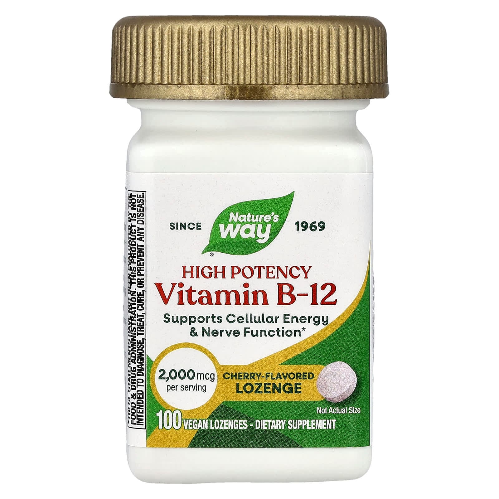 Nature's Way Vitamin B-12, 100 Vegan Lozenges – Cherry de Nature's Way