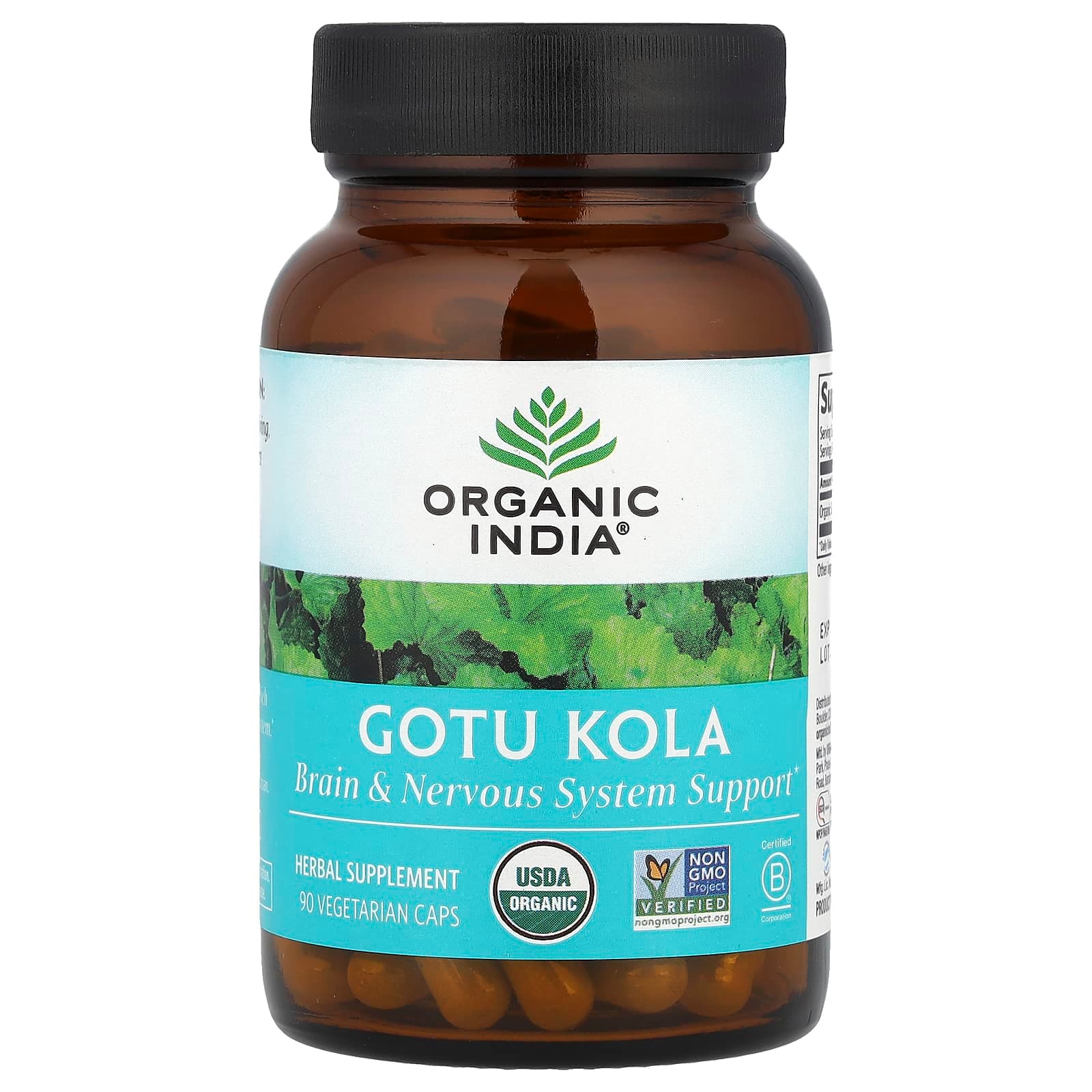 Organic India Gotu Kola, 90 Vegetarian Caps (350 mg per Capsule) de Organic India