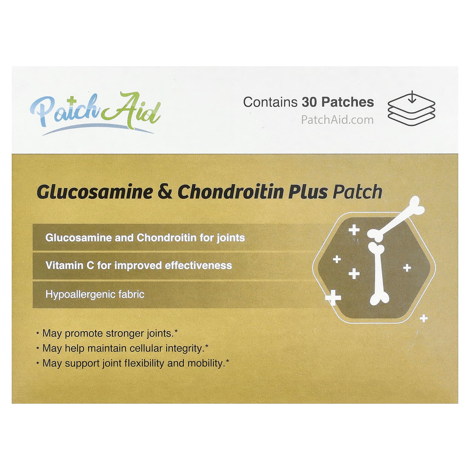PatchAid Glucosamine & Chondroitin Plus Patch, 30 Patches de PatchAid