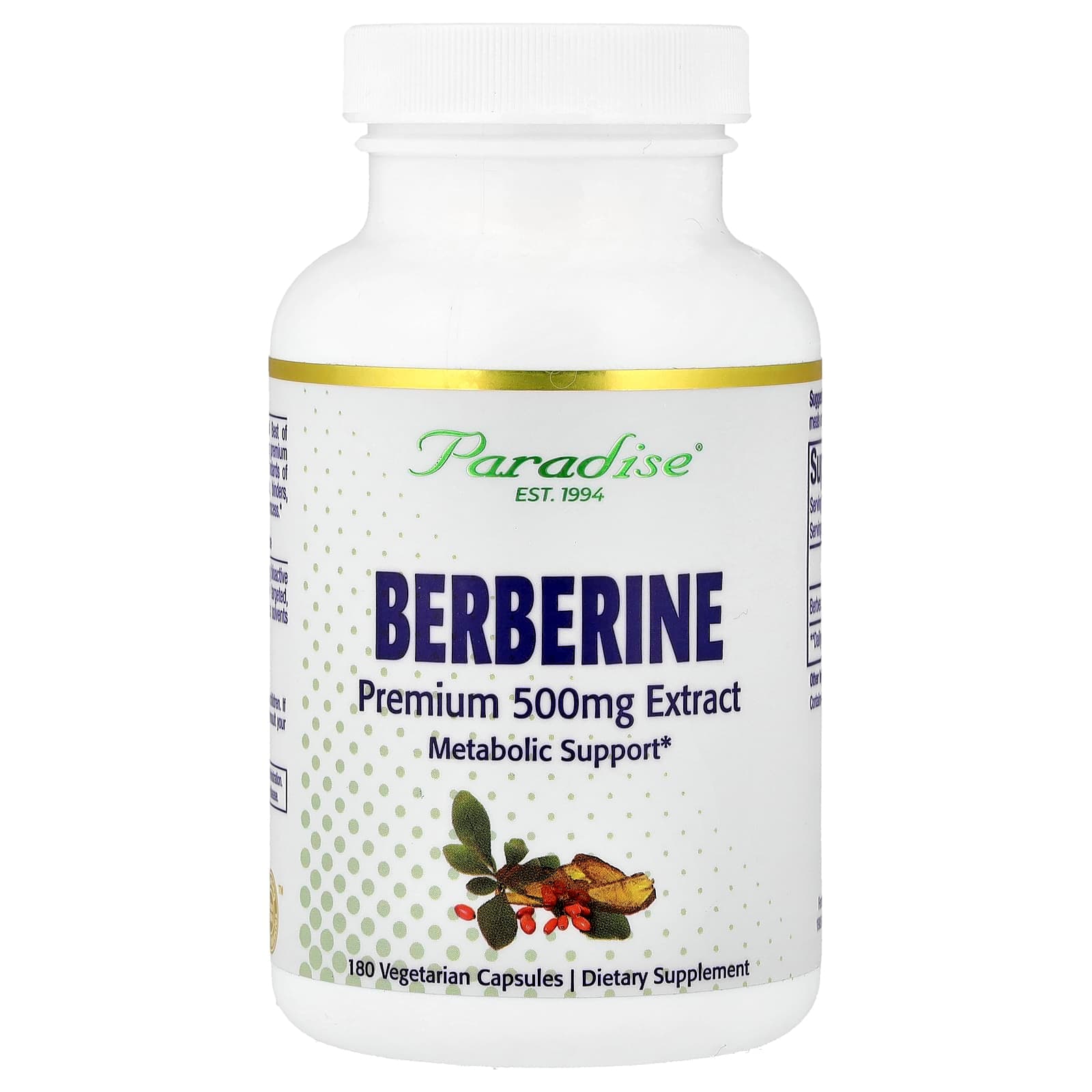 Paradise Herbs Berberine – 180 gélules végétales de Paradise Herbs
