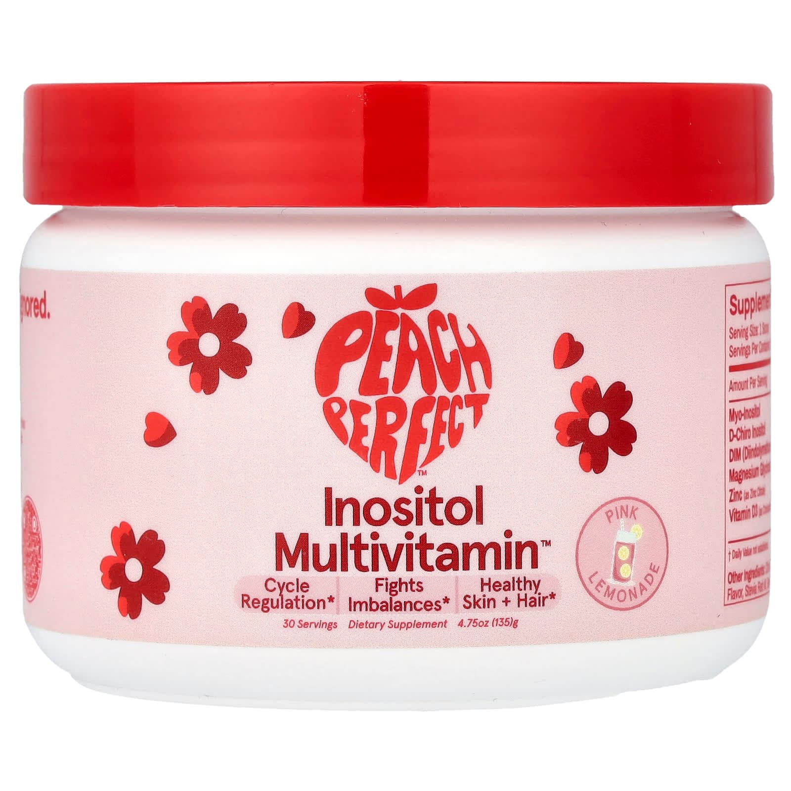 Peach Perfect Inositol Multivitamin – Pink Lemonade – 135 g de Peach Perfect
