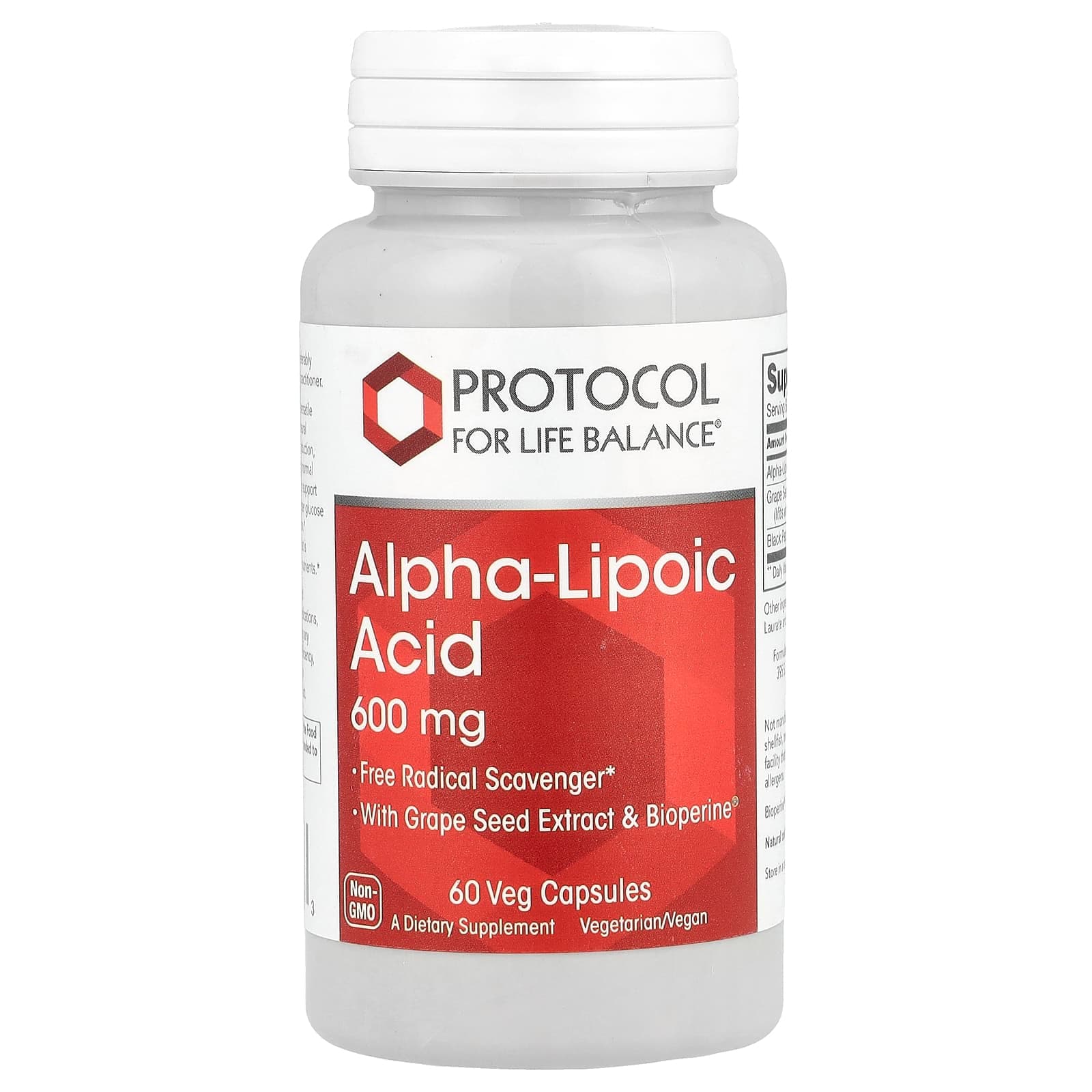 Protocol for Life Balance Alpha-Lipoic Acid – 60 gélules végétales de Protocol for Life Balance