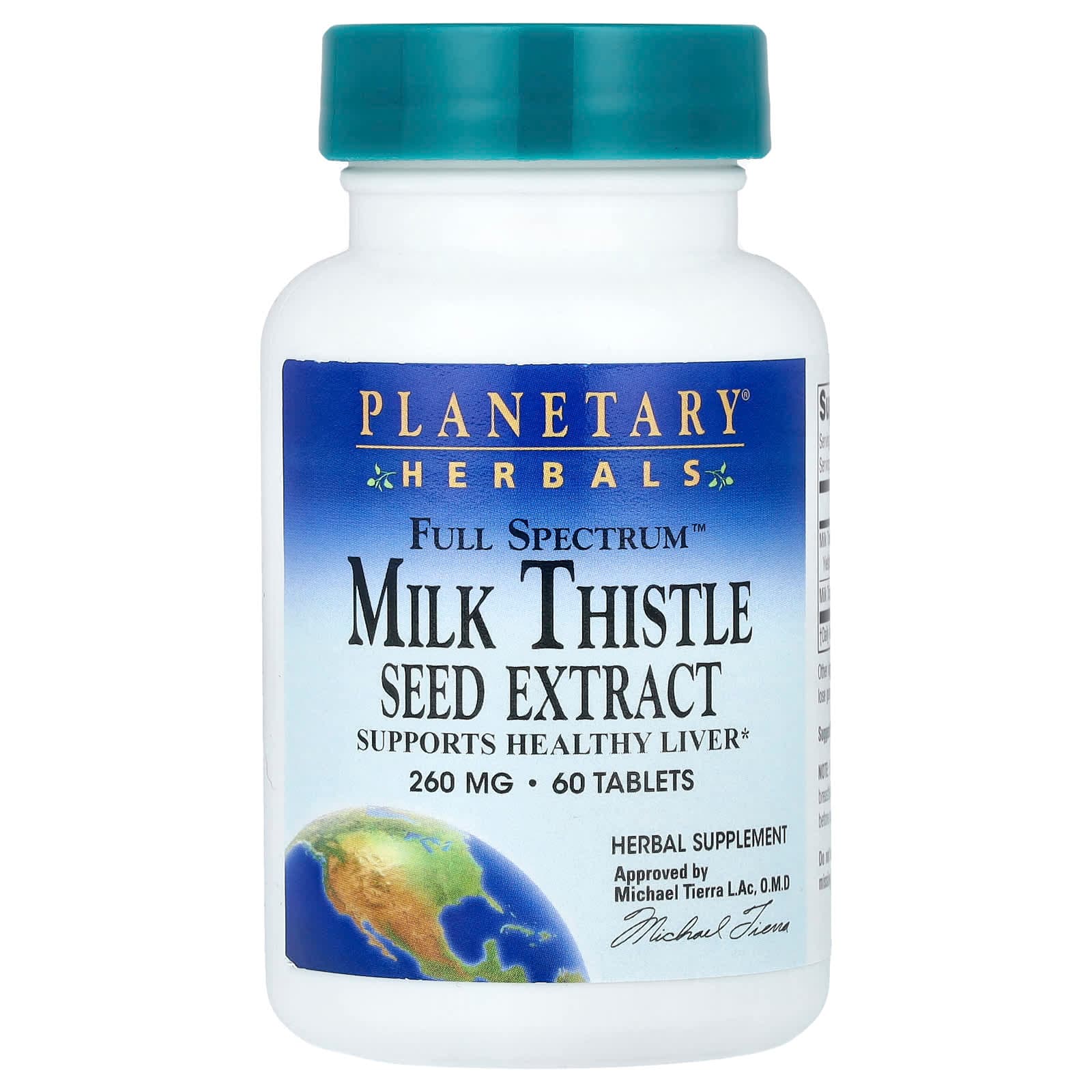 Planetary Herbals Full Spectrum Milk Thistle Seed Extract – 60 comprimés de Planetary Herbals