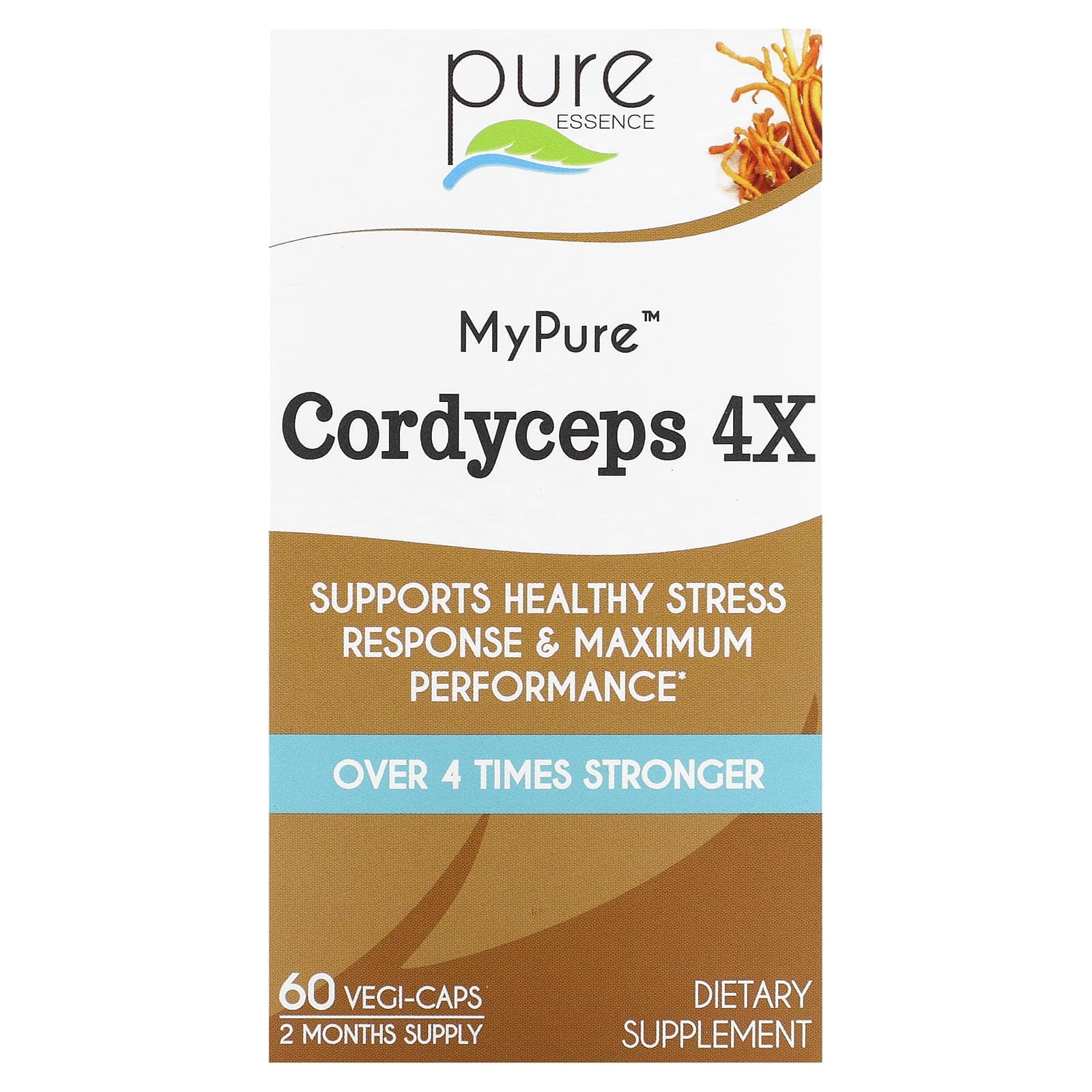 Pure Essence MyPure, Cordyceps 4X, 60 Vegi-Caps de Pure Essence