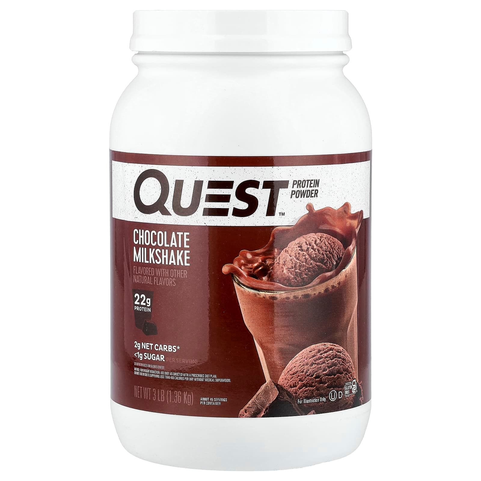 Quest Nutrition Protein Powder – Chocolate Milkshake – 1,36 kg de Quest Nutrition
