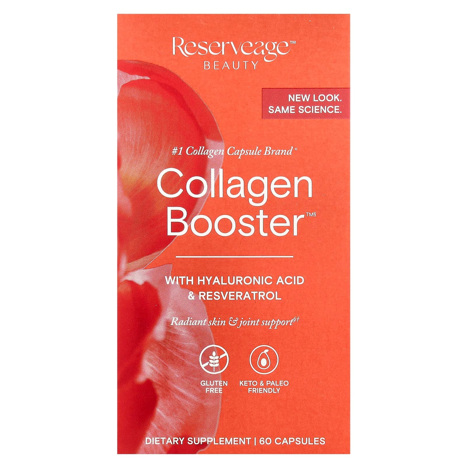 Reserveage Beauty Collagen Booster with Hyaluronic Acid & Resveratrol – 60 gélules de Reserveage Beauty