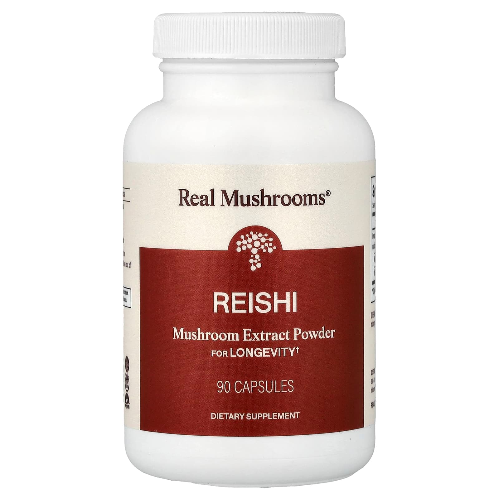 Real Mushrooms Reishi, Mushroom Extract Powder – 90 gélules de Real Mushrooms