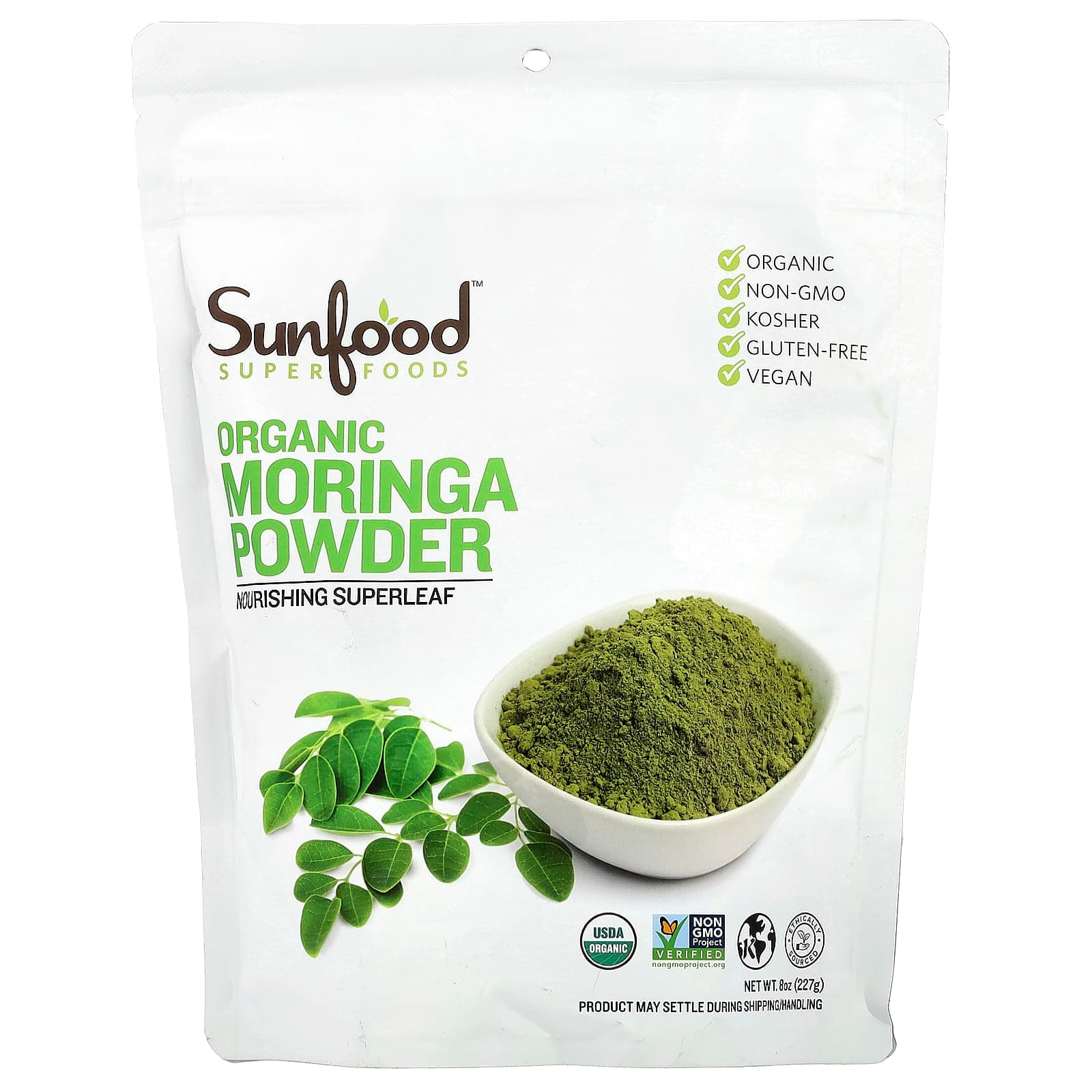 Sunfood Organic Moringa Powder – 227 g de Sunfood