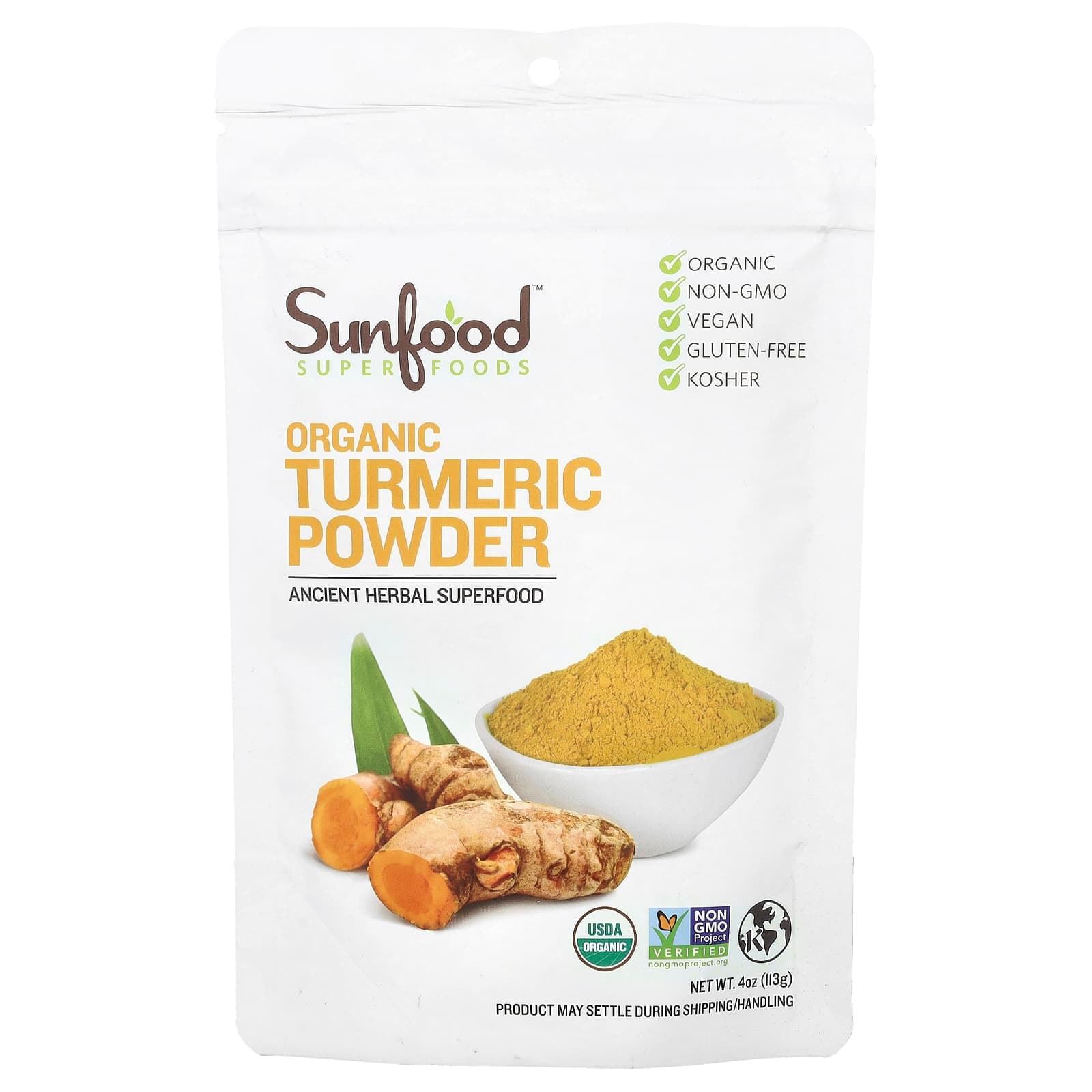 Sunfood Organic Turmeric Powder – 113 g de Sunfood