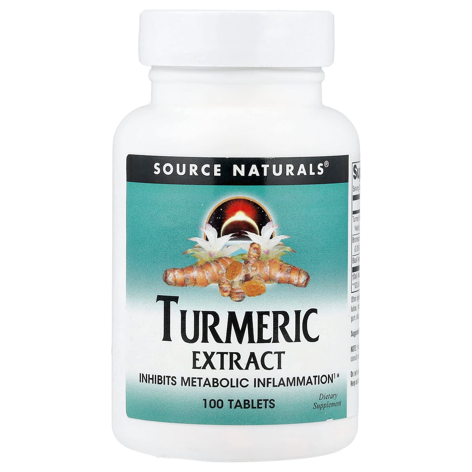 Source Naturals Turmeric Extract – 100 comprimés de Source Naturals