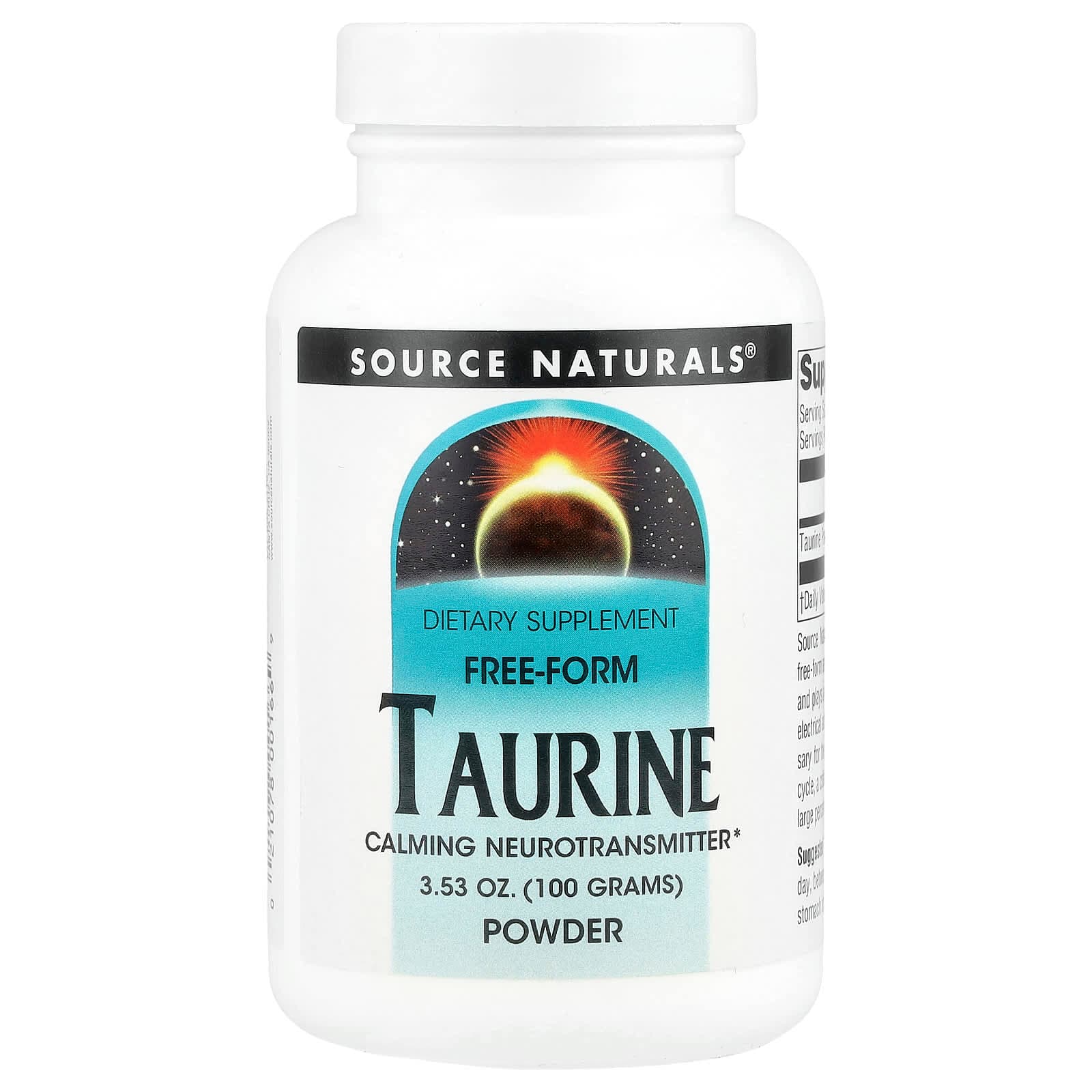 Source Naturals Taurine Powder – 100 g de Source Naturals
