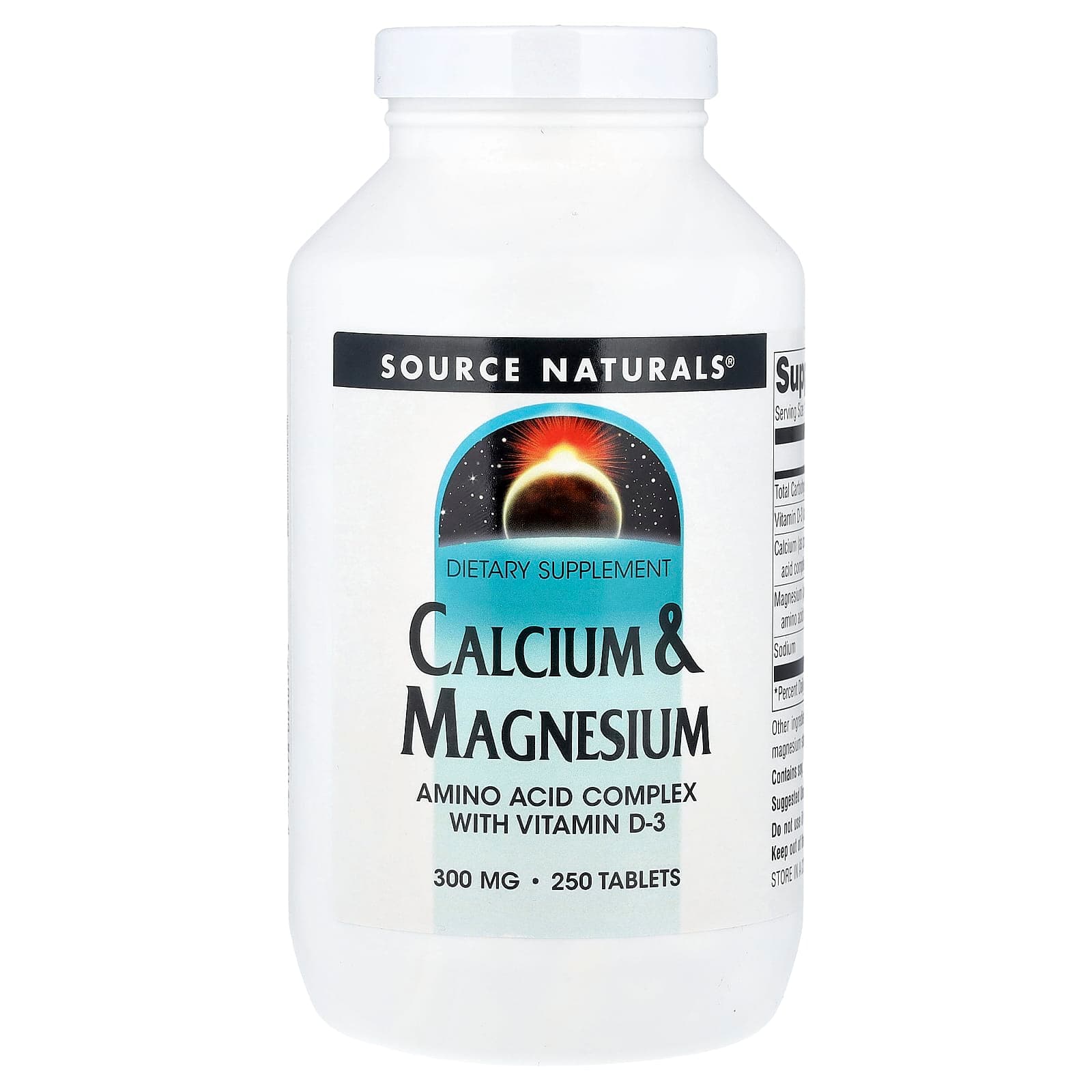 Source Naturals Calcium & Magnesium – 250 comprimés de Source Naturals