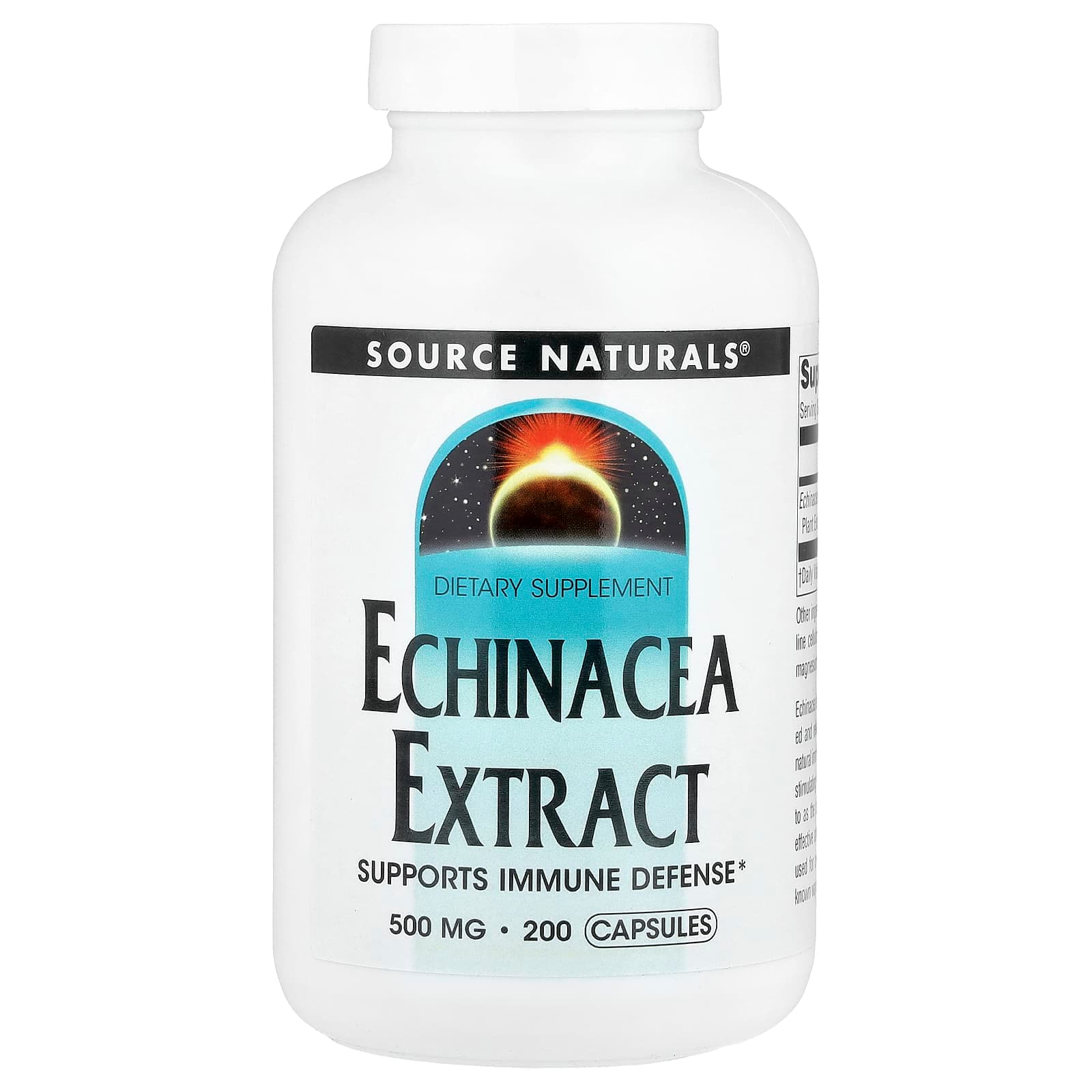 Source Naturals Echinacea Extract – 200 gélules de Source Naturals