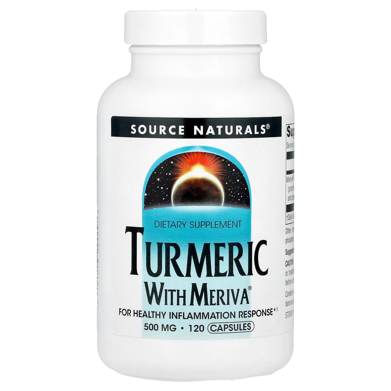 Source Naturals Turmeric With Meriva – 120 gélules de Source Naturals