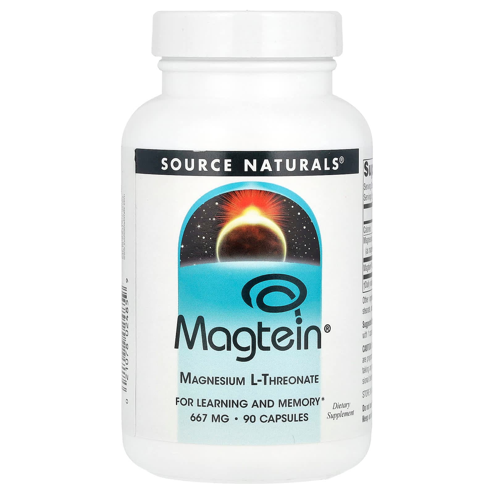 Source Naturals Magtein, Magnesium L-Threonate – 90 gélules de Source Naturals