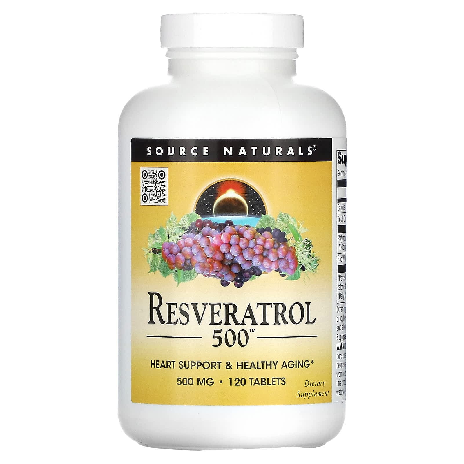 Source Naturals Resveratrol 500 – 120 comprimés de Source Naturals