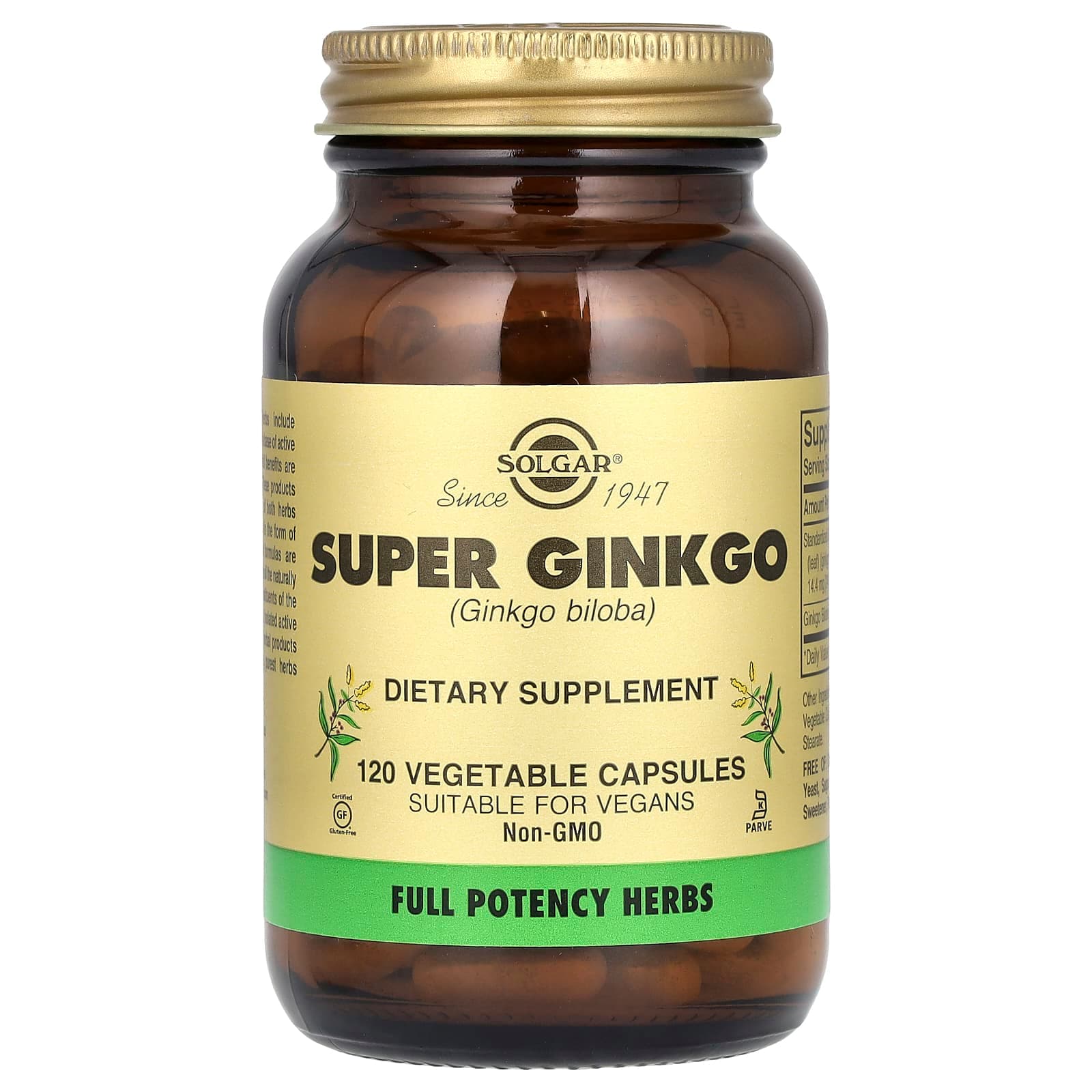 Solgar Super Ginkgo, 120 Vegetable Capsules de Solgar