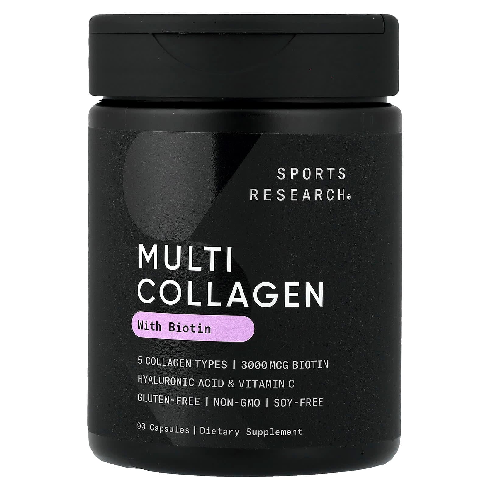 Sports Research Multi Collagen With Biotin – 90 gélules de Sports Research