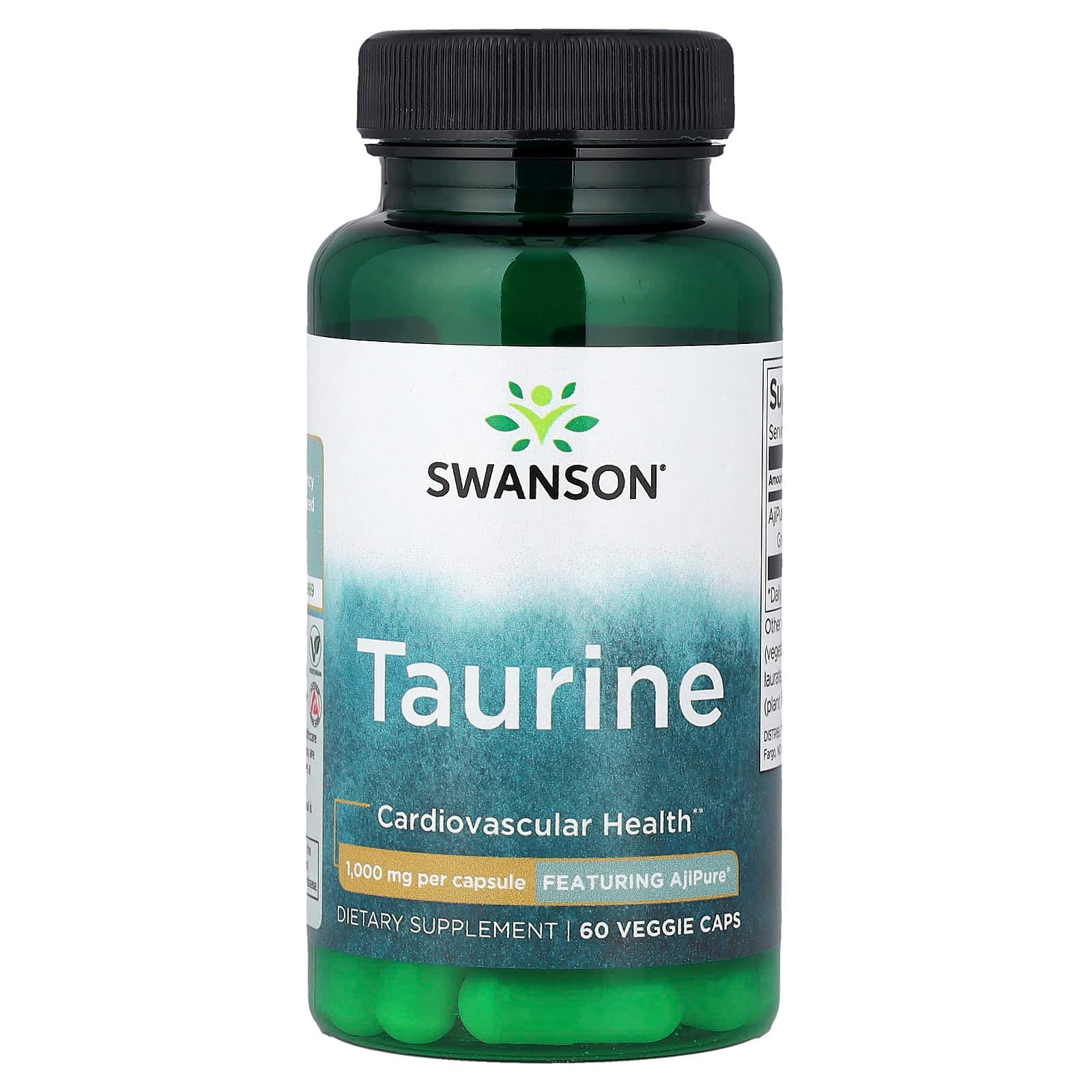 Swanson Vitamins Taurine – 60 gélules végétales de Swanson Vitamins