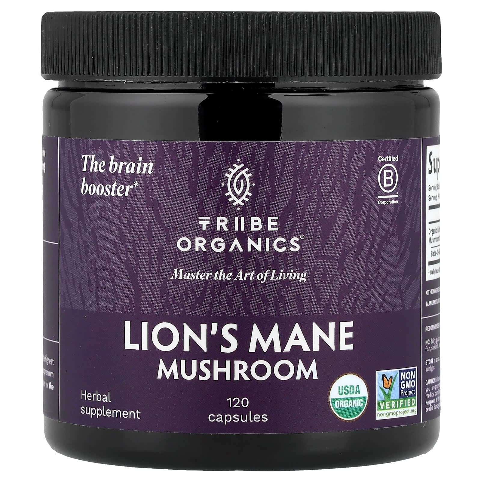Tribe Organics Lion's Mane Mushroom – 120 gélules de Tribe Organics