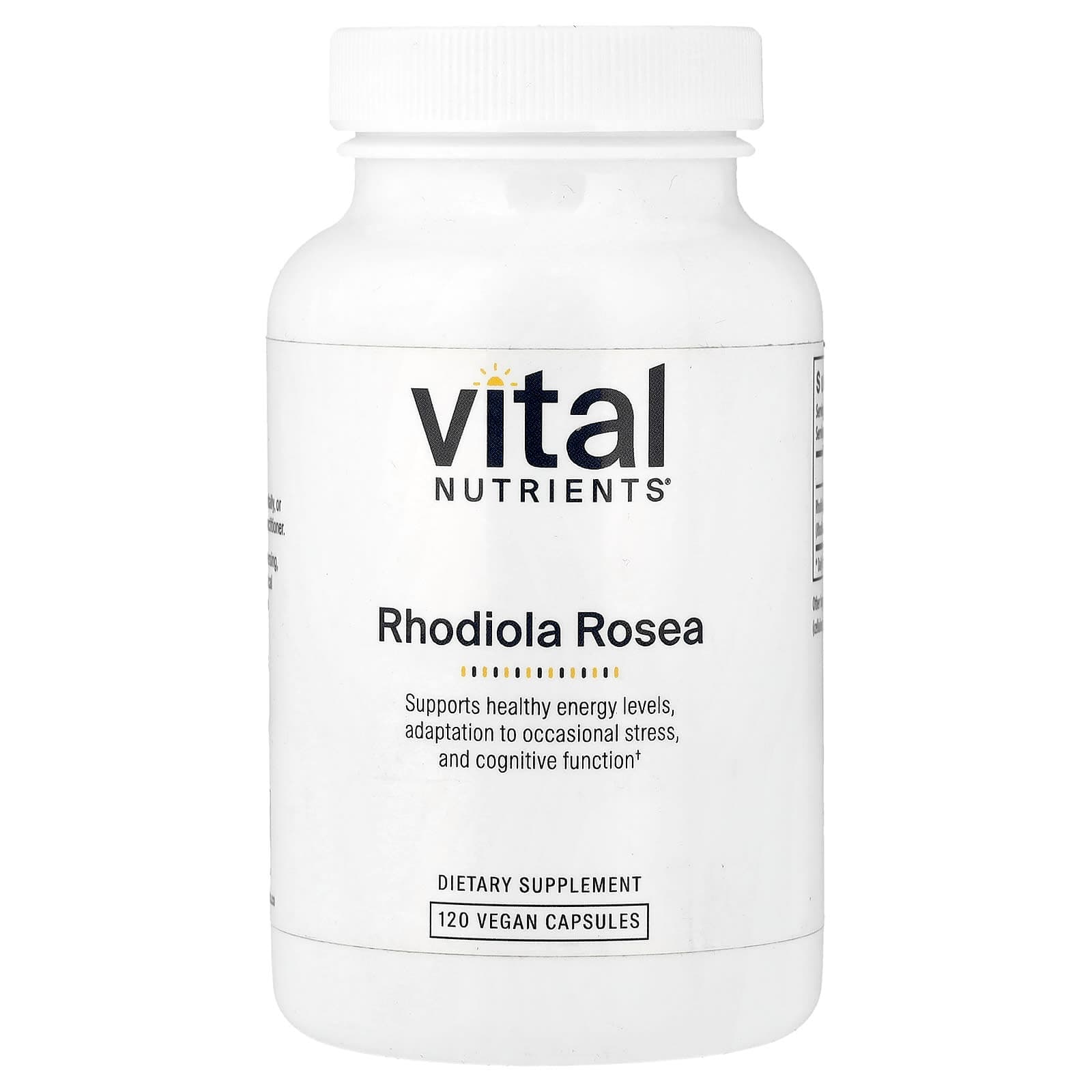 Vital Nutrients Rhodiola Rosea – 120 gélules véganes de Vital Nutrients