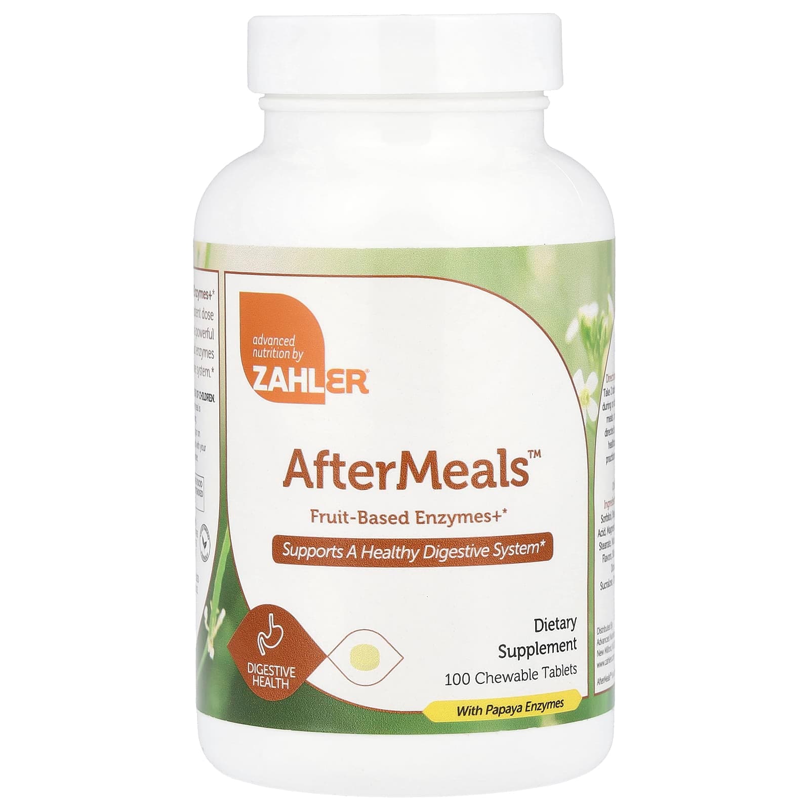 Zahler AfterMeals, 100 Chewable Tablets – Fruit-Based Enzymes+ de Zahler