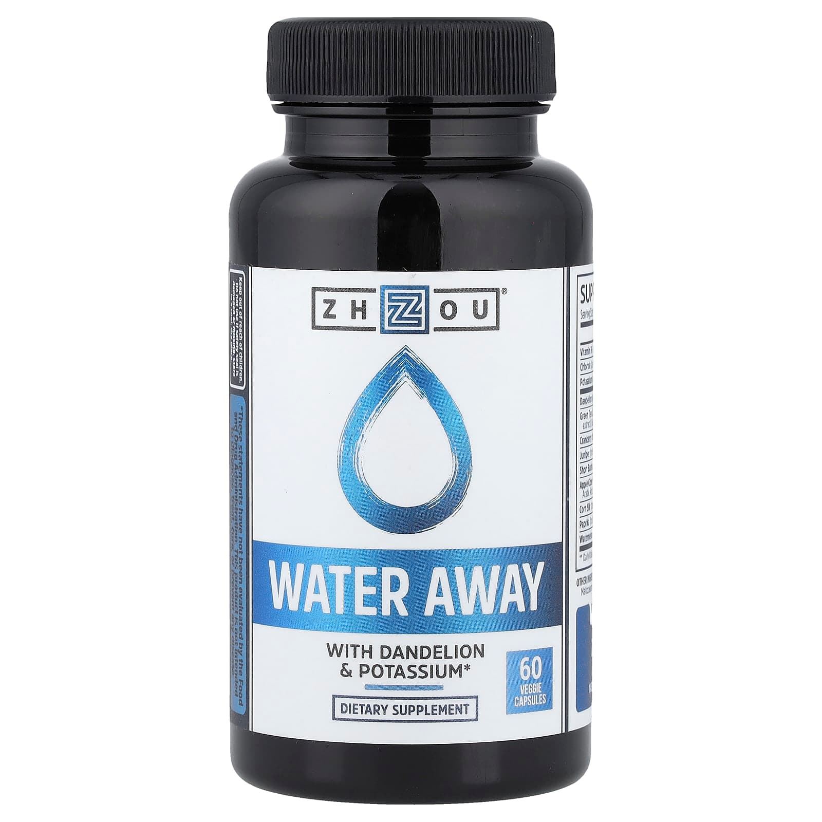 Zhou Nutrition Water Away with Dandelion & Potassium – 60 gélules végétales de Zhou Nutrition