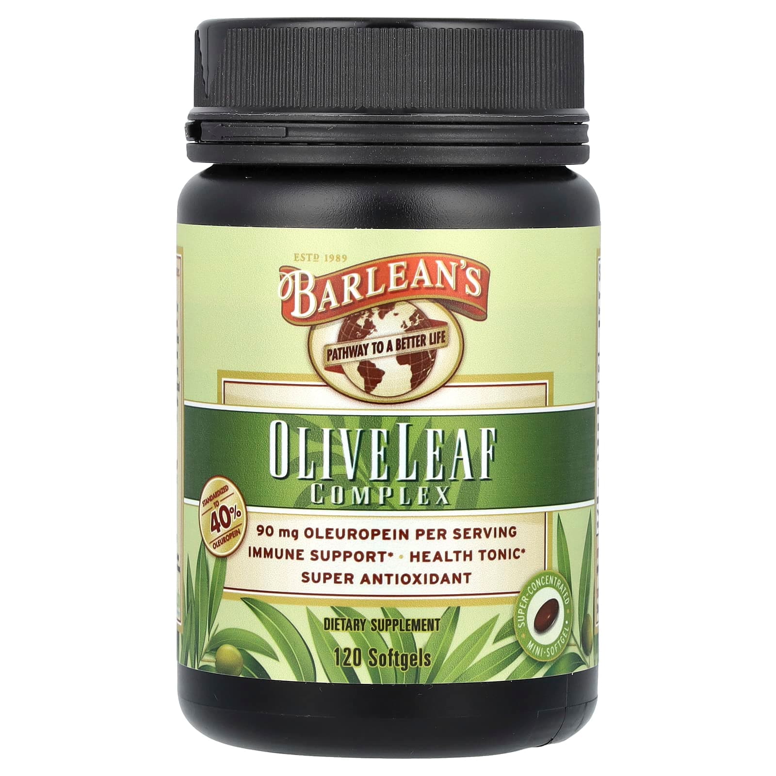 Barlean's Olive Leaf Complex – 120 capsules molles de Barlean's