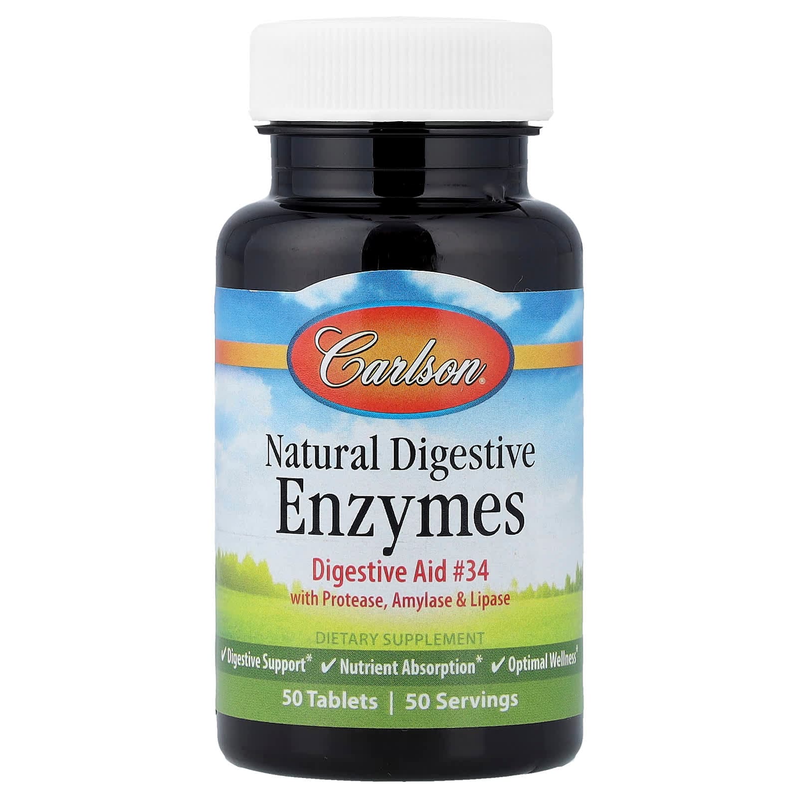 Carlson Natural Digestive Enzymes – 50 comprimés de Carlson
