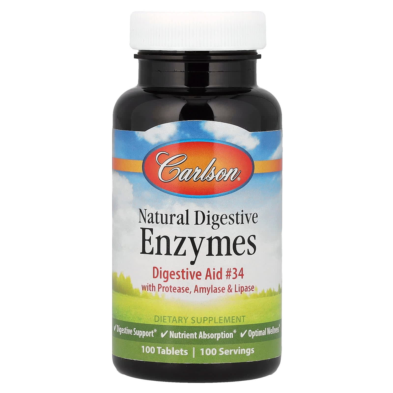 Carlson Natural Digestive Enzymes – 100 comprimés de Carlson