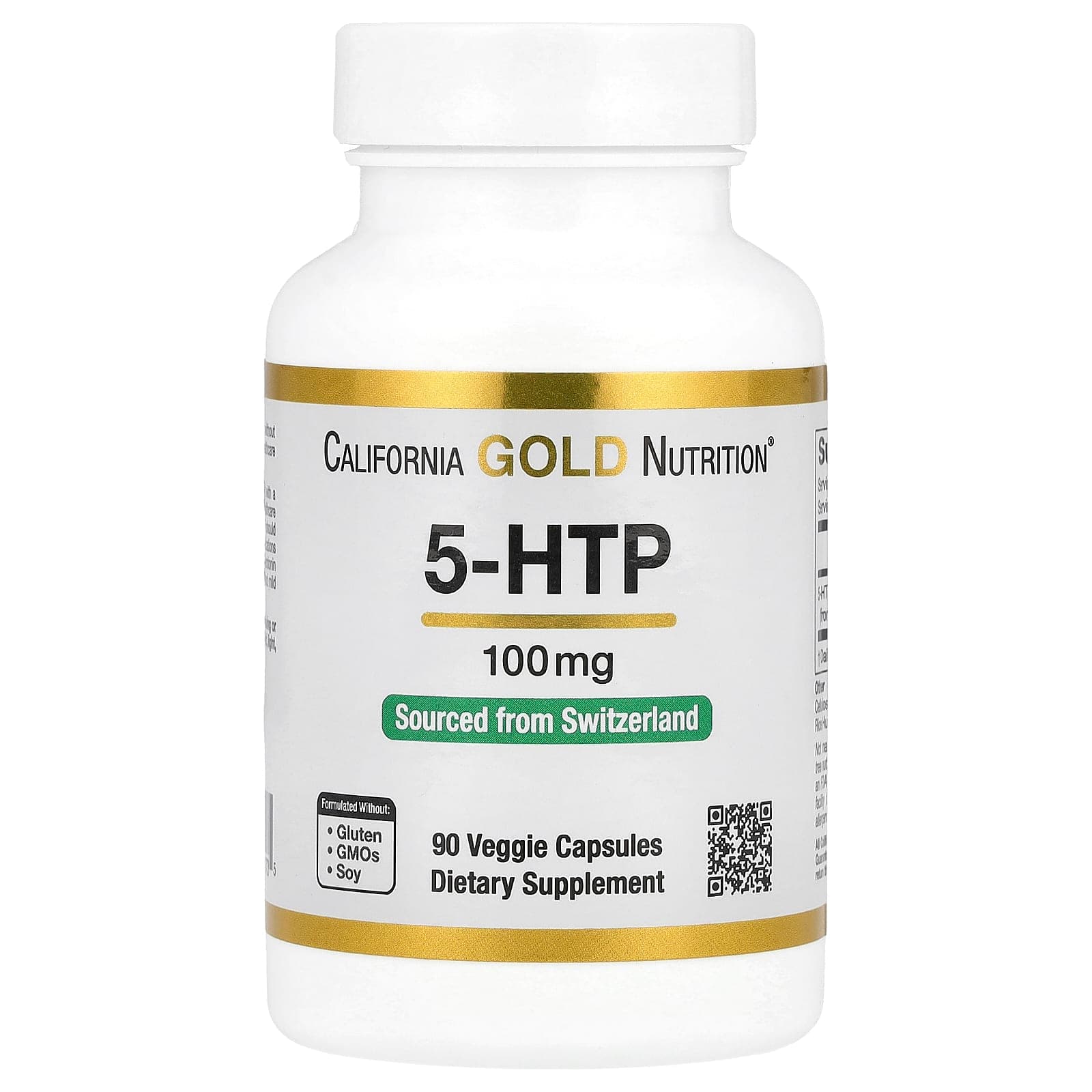 California Gold Nutrition 5-HTP, Mood Support, Griffonia Simplicifolia Extract from Switzerland – 90 gélules végétales de California Gold Nutrition