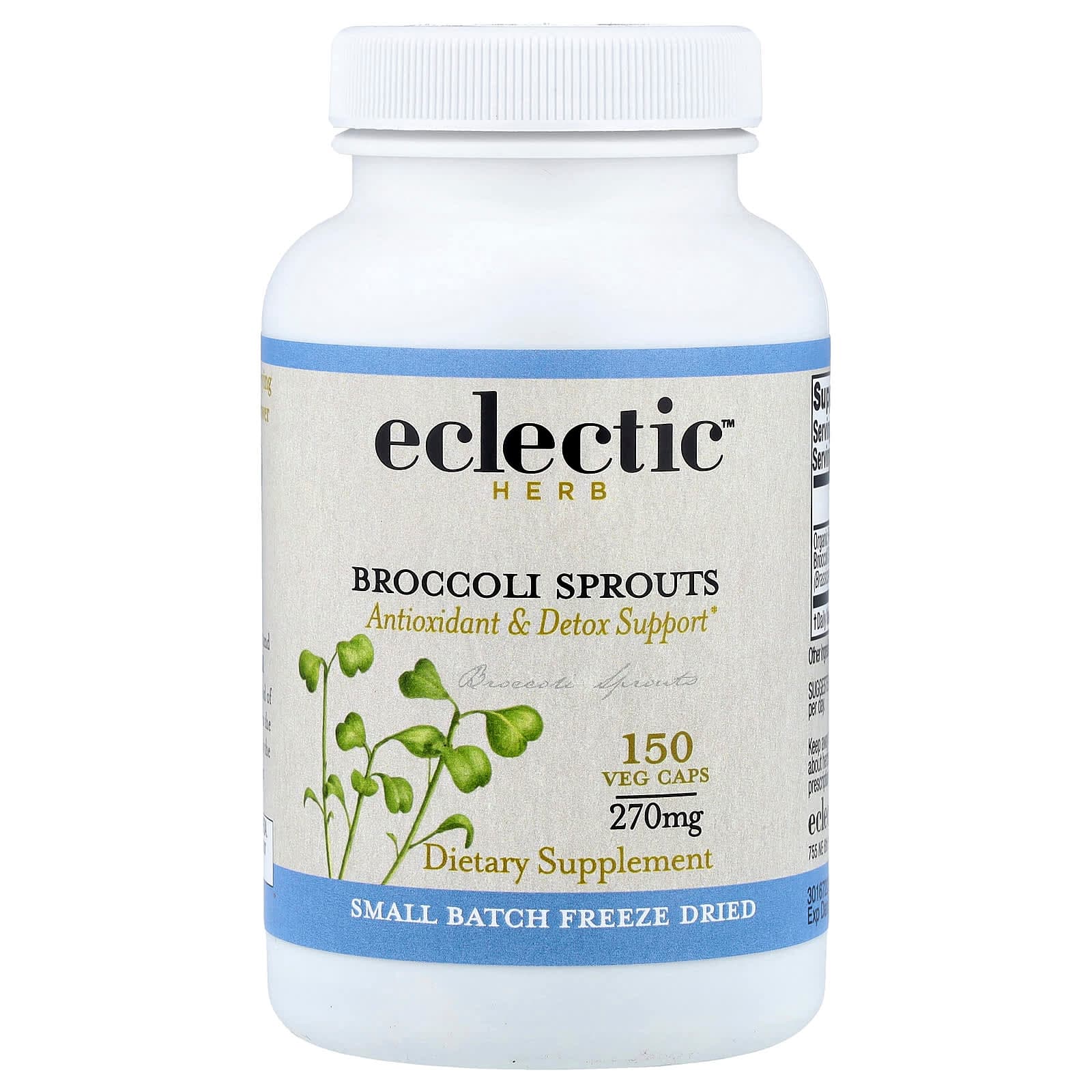 Eclectic Herb Broccoli Sprouts, Antioxidant & Detox Support – 150 gélules végétales de Eclectic Herb
