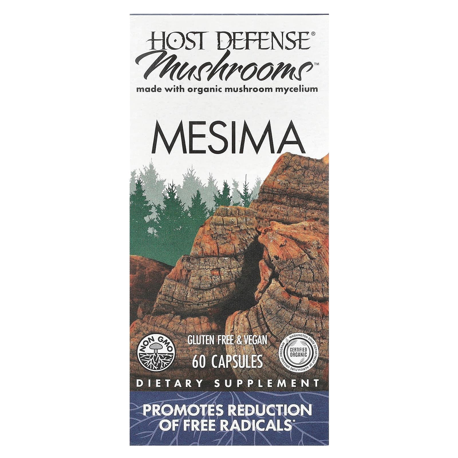 Host Defense Mushrooms, Mesima – 60 gélules de Host Defense