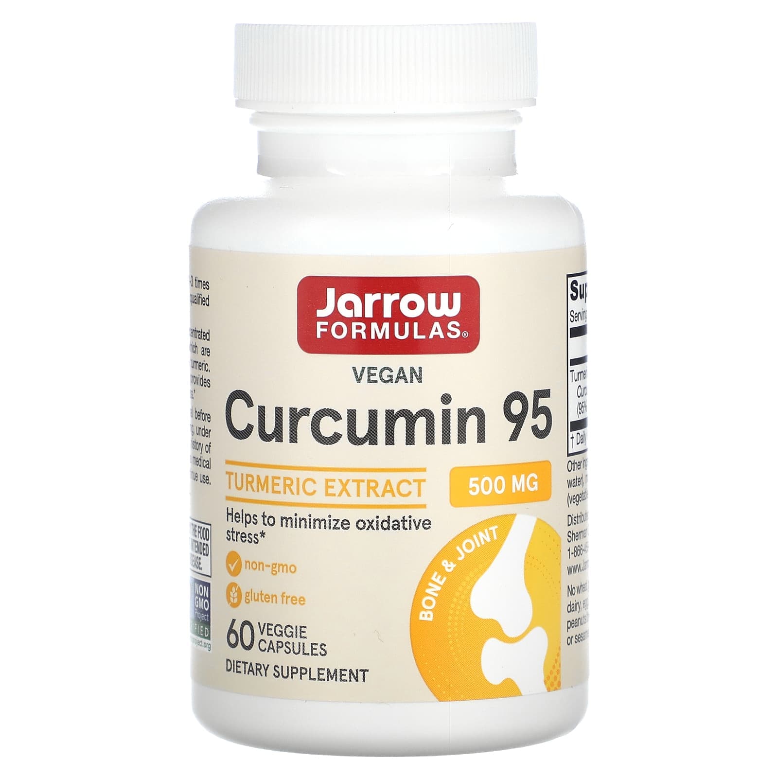 Jarrow Formulas Curcumin 95, Turmeric Extract – 60 gélules végétales de Jarrow Formulas