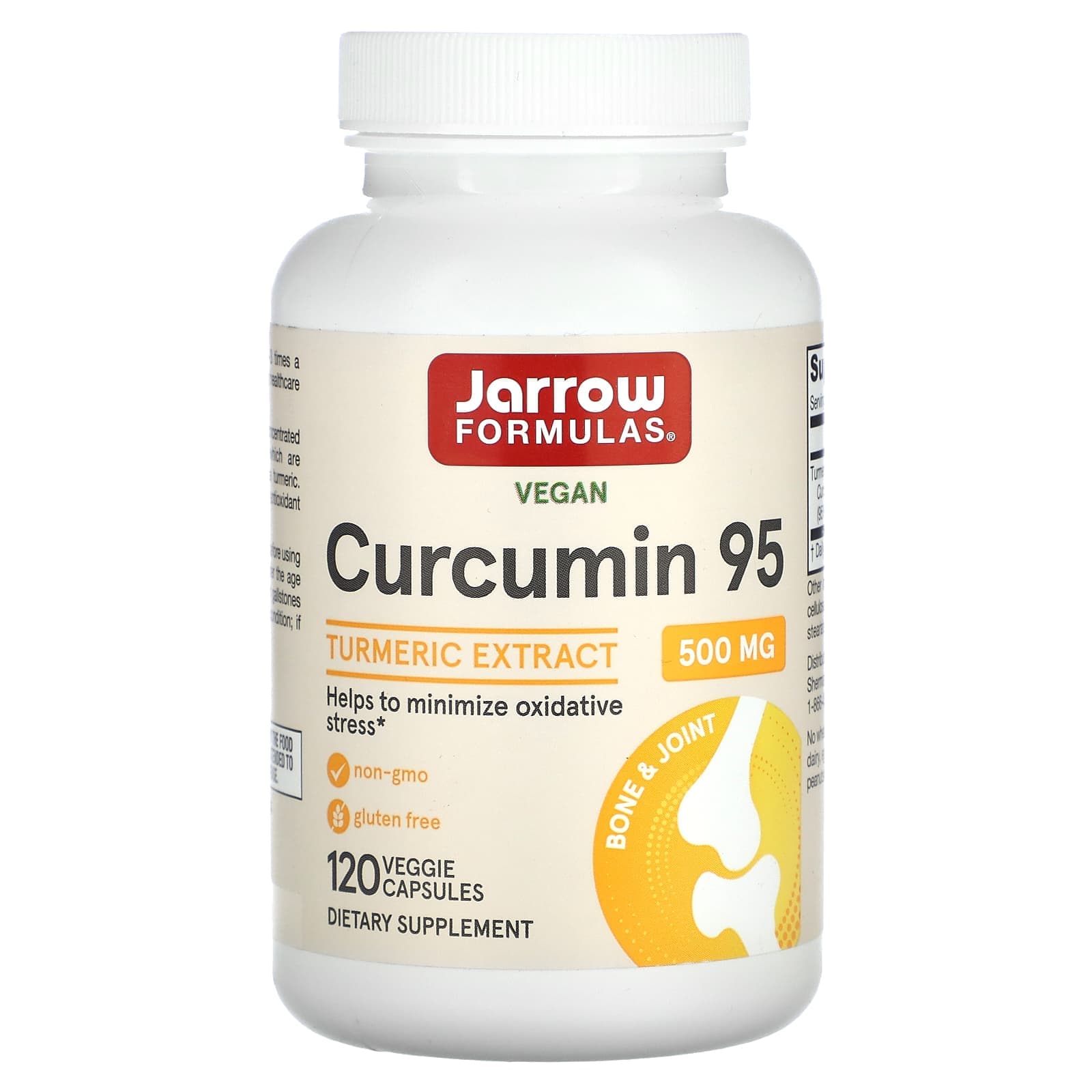 Jarrow Formulas Curcumin 95, Turmeric Extract – 120 gélules végétales de Jarrow Formulas