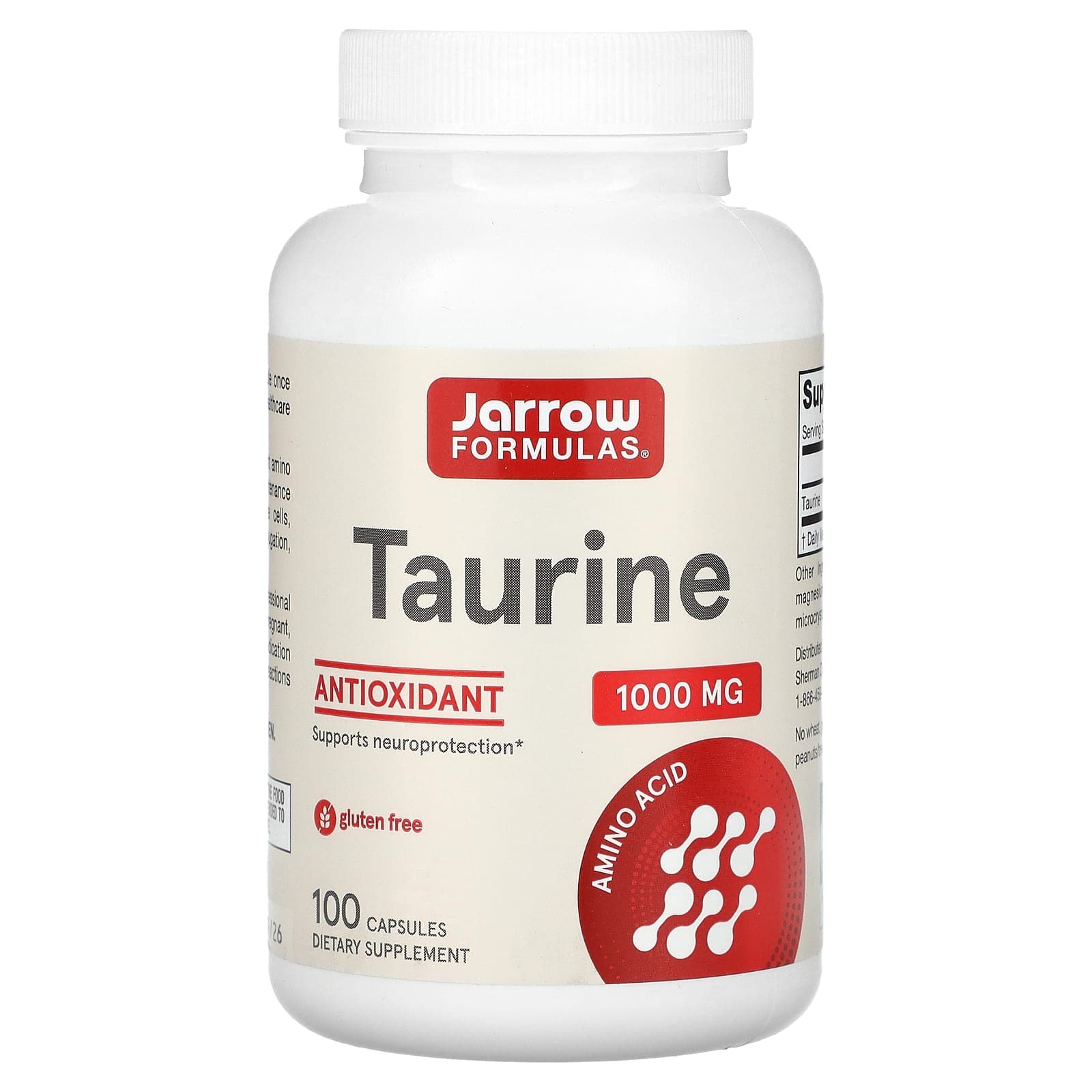 Jarrow Formulas Taurine – 100 gélules de Jarrow Formulas