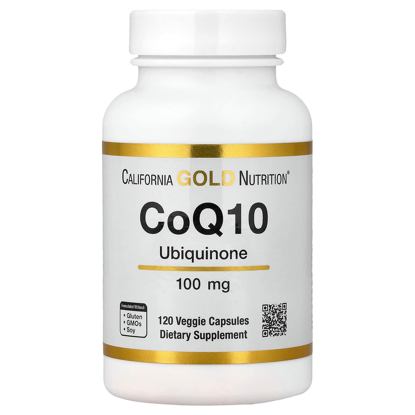 California Gold Nutrition CoQ10, USP Grade Ubiquinone – 120 gélules végétales de California Gold Nutrition