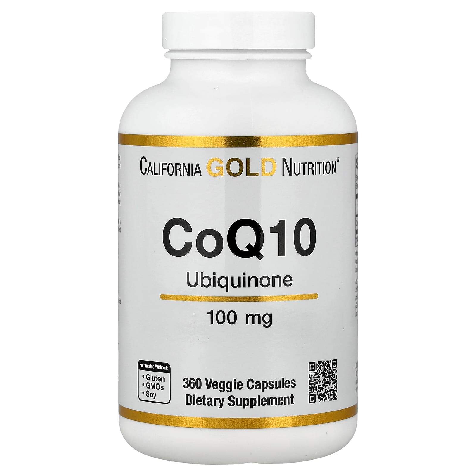 California Gold Nutrition CoQ10, USP Grade Ubiquinone – 360 gélules végétales de California Gold Nutrition