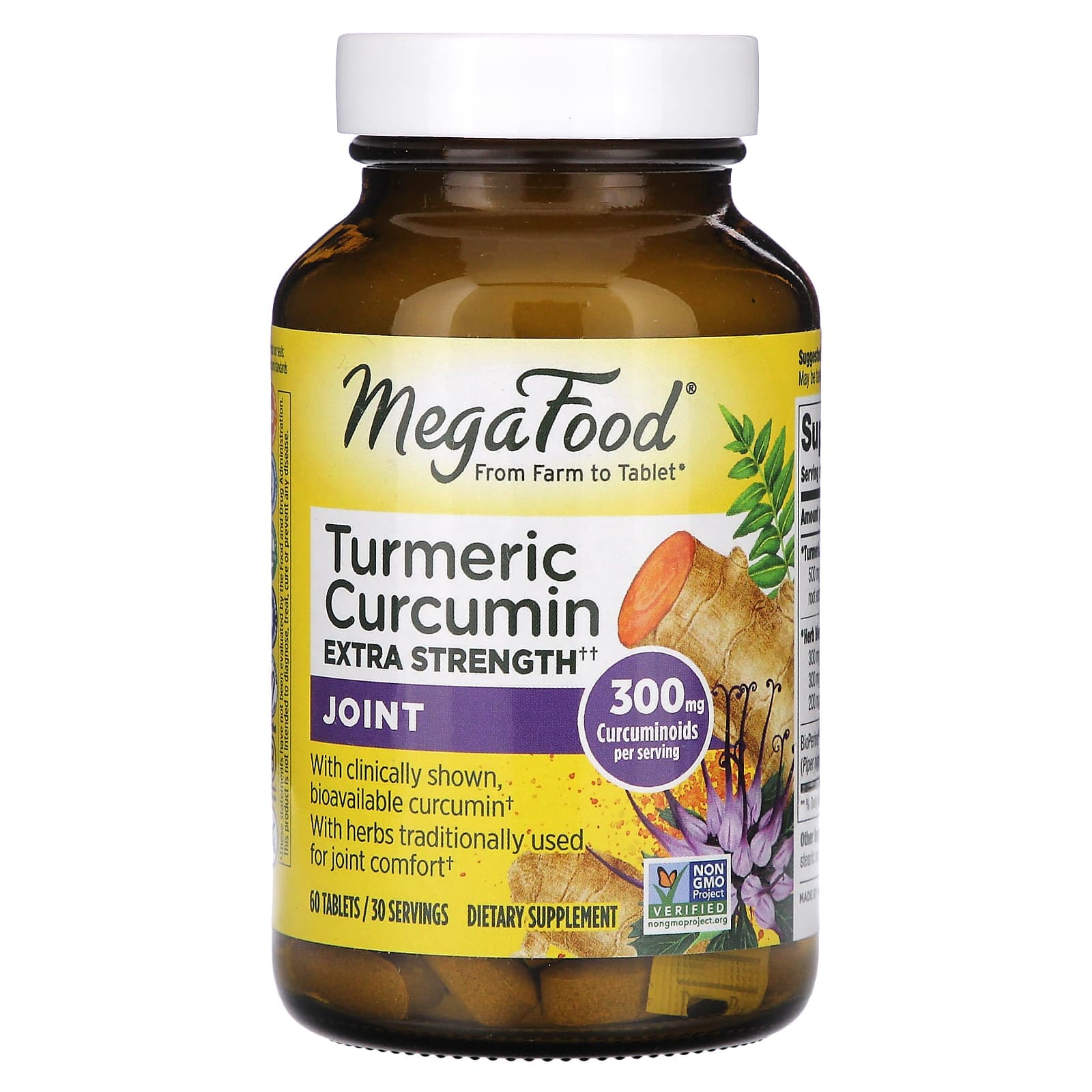MegaFood Turmeric Curcumin, Joint – 60 comprimés de MegaFood