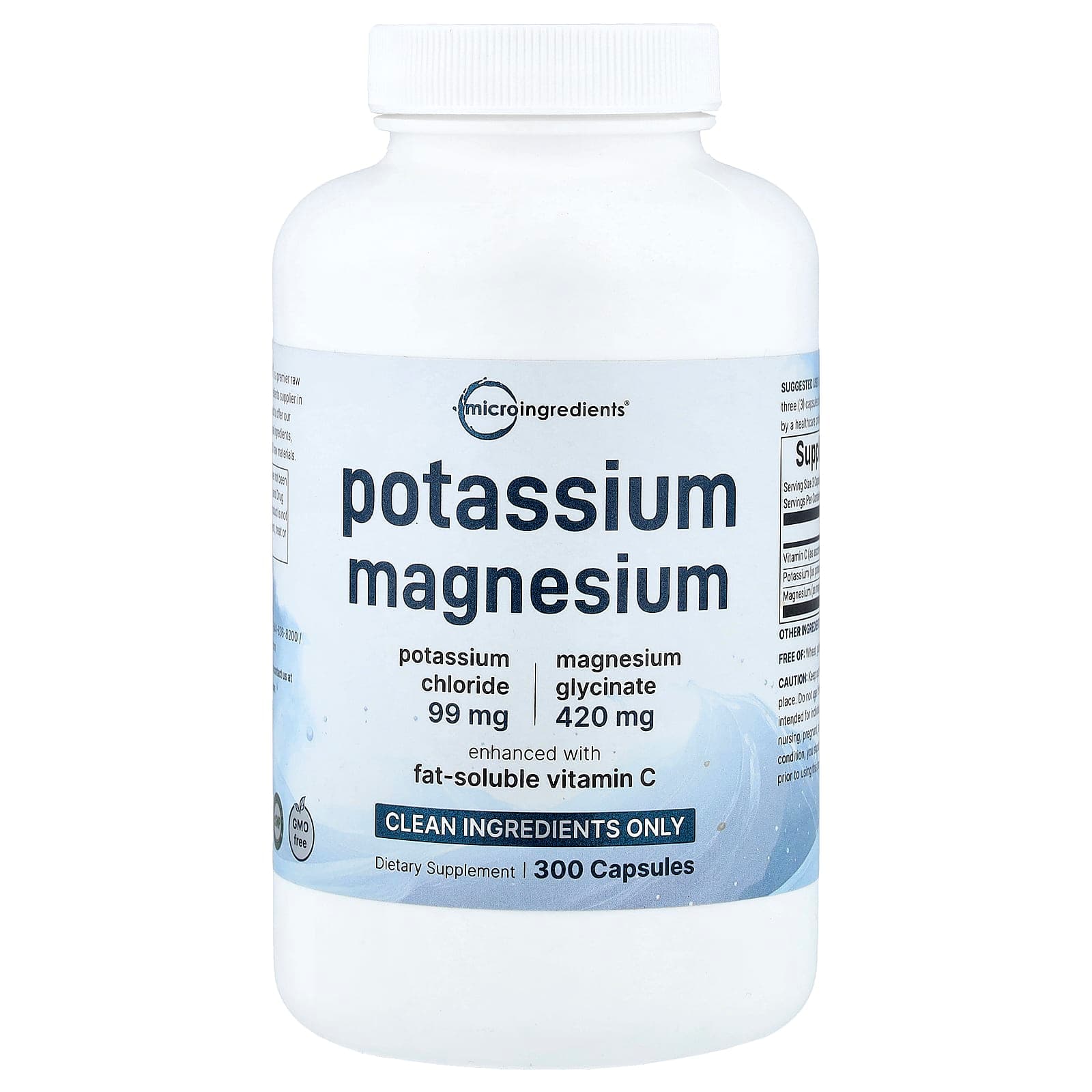 Micro Ingredients Potassium Magnesium – 300 gélules de Micro Ingredients