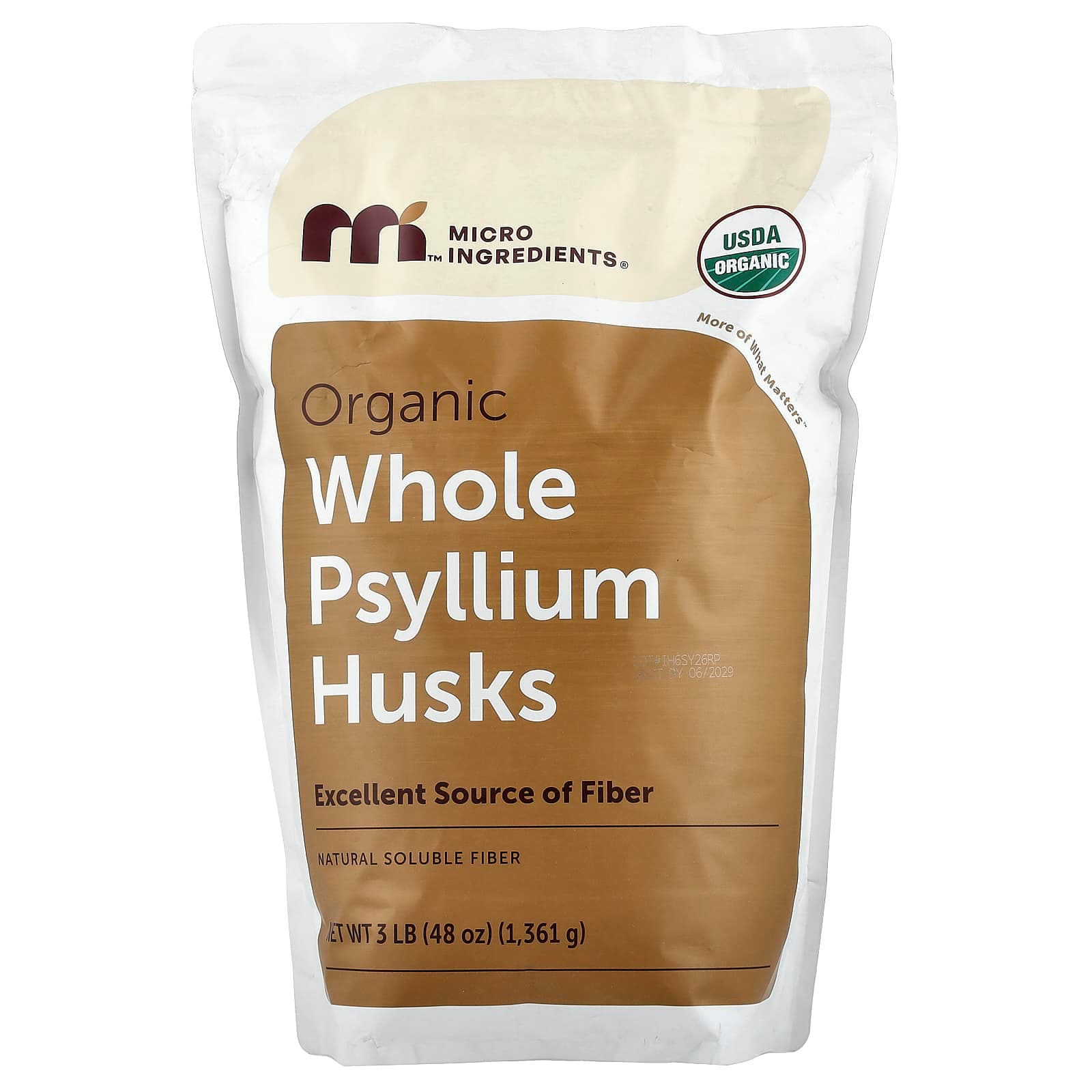 Micro Ingredients Organic Whole Psyllium Husks – 1361 g de Micro Ingredients