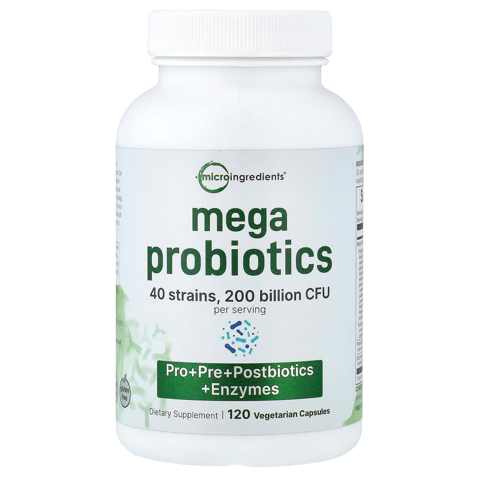 Micro Ingredients Mega Probiotics, 120 Vegetarian Capsule de Micro Ingredients