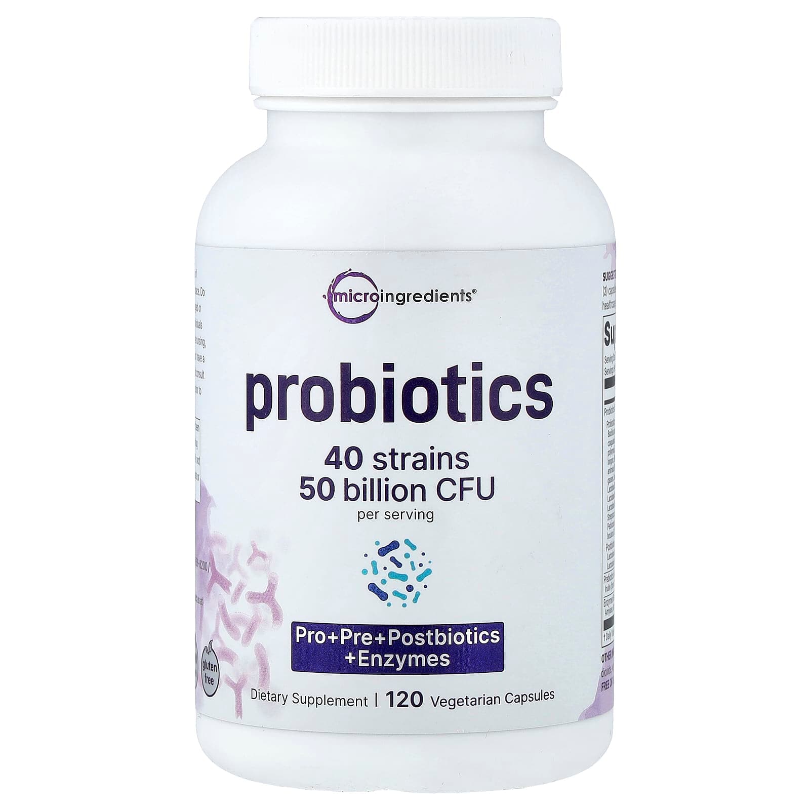 Micro Ingredients Probiotics – 120 gélules végétales de Micro Ingredients